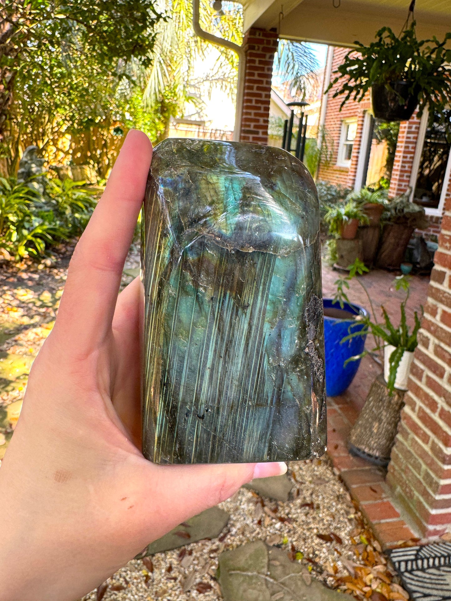 Polished Labradorite Freeform Stone 656g 1lb 7.2oz From Madagascar Great Flash!