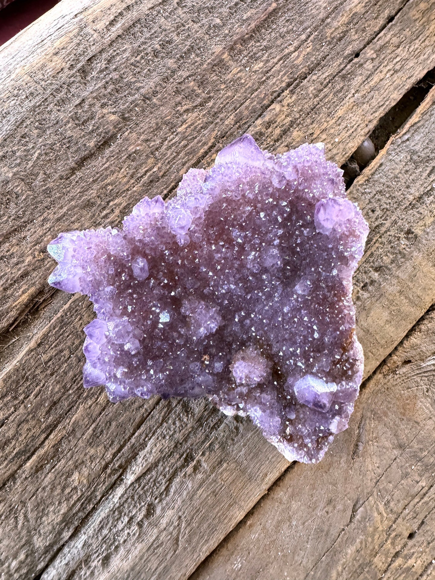 Amethyst w/Hematite and Iron Spirit Quartz Cluster 464g Specimen From Mpumalanga South Africa