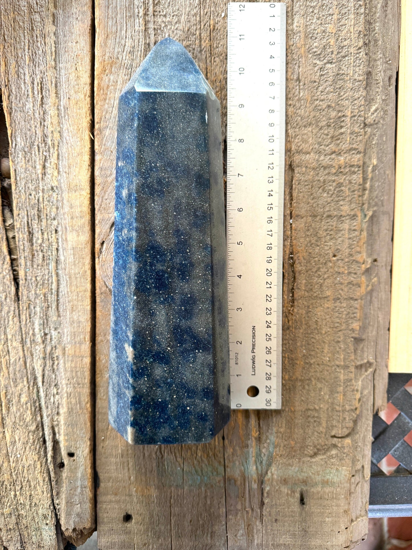 Large Lazulite Polished Tower From Madagascar 2.36kg 5lbs 3.2oz Specimen Mineral Crystal