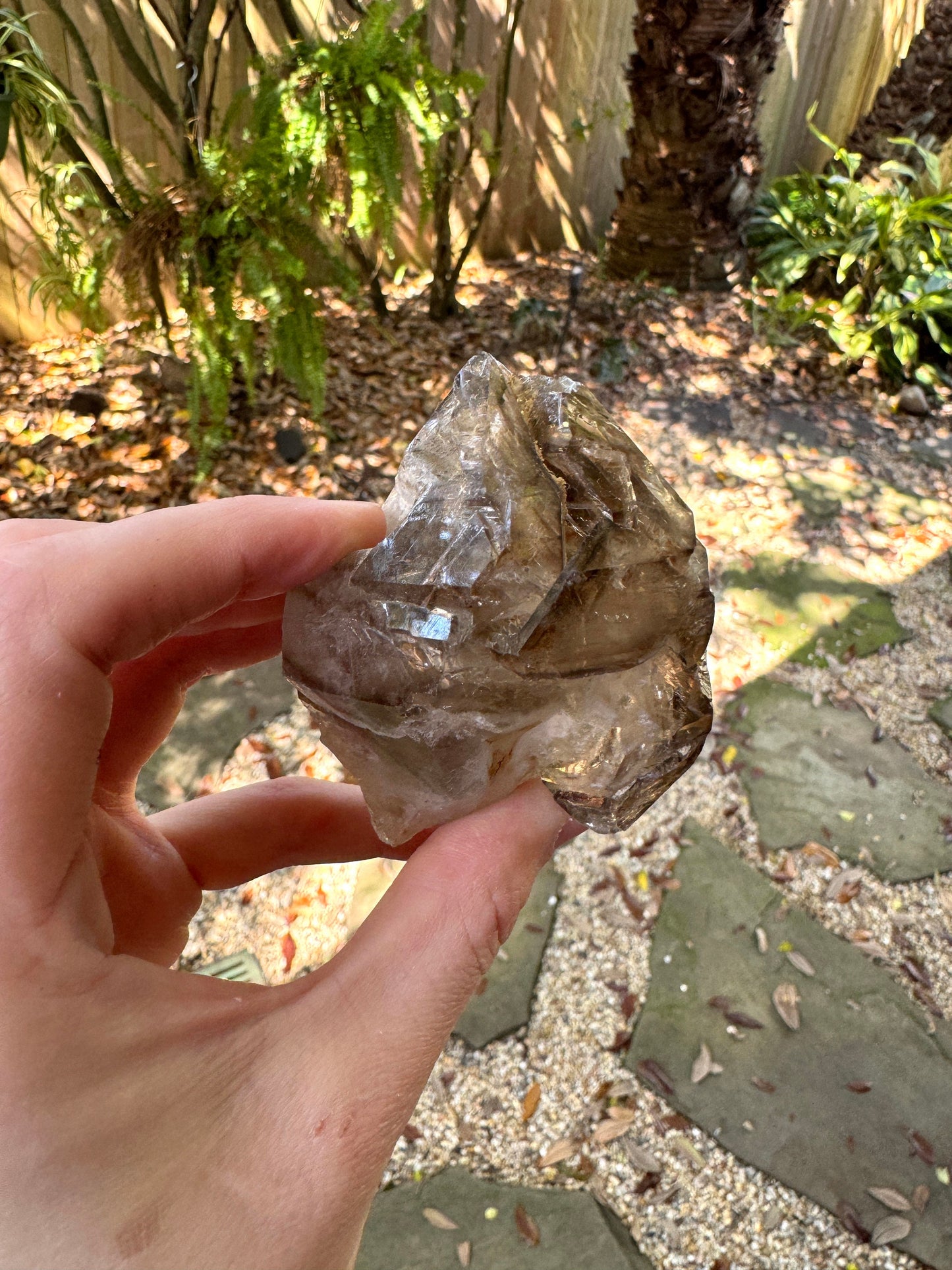 Smokey Elesital/ Skeletal Quartz Specimen 198.7g from Minas Gerais, Brazil