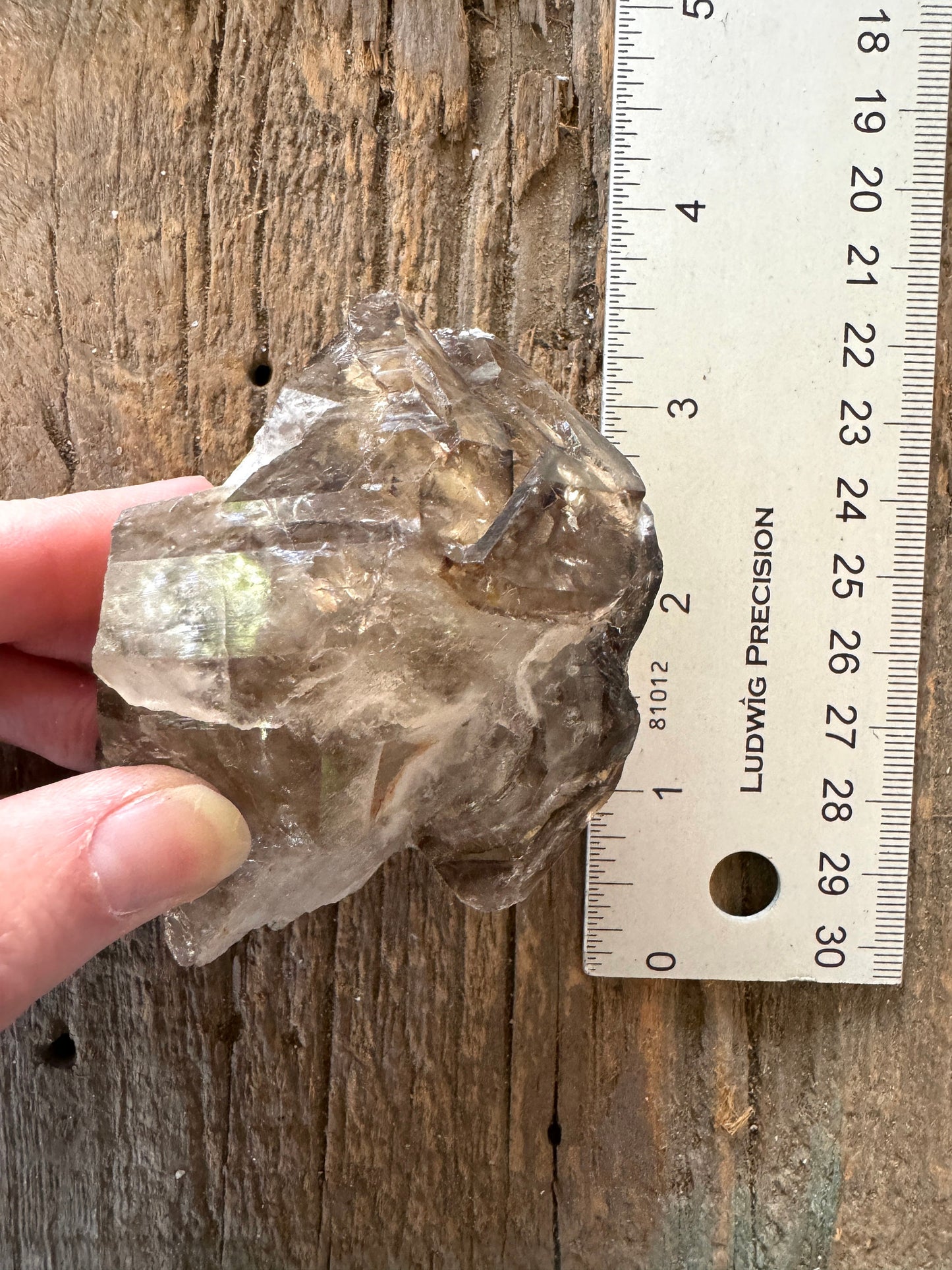 Smokey Elesital/ Skeletal Quartz Specimen 198.7g from Minas Gerais, Brazil