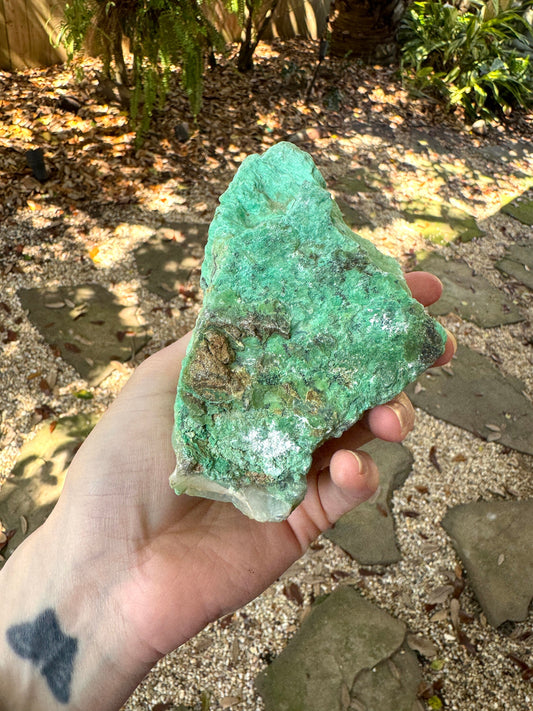 Rough/Raw Blue Green Chrysophrase With Quartz from Brazil New Find 474g 1lb 0.7oz Mineral Crystal Specimen.