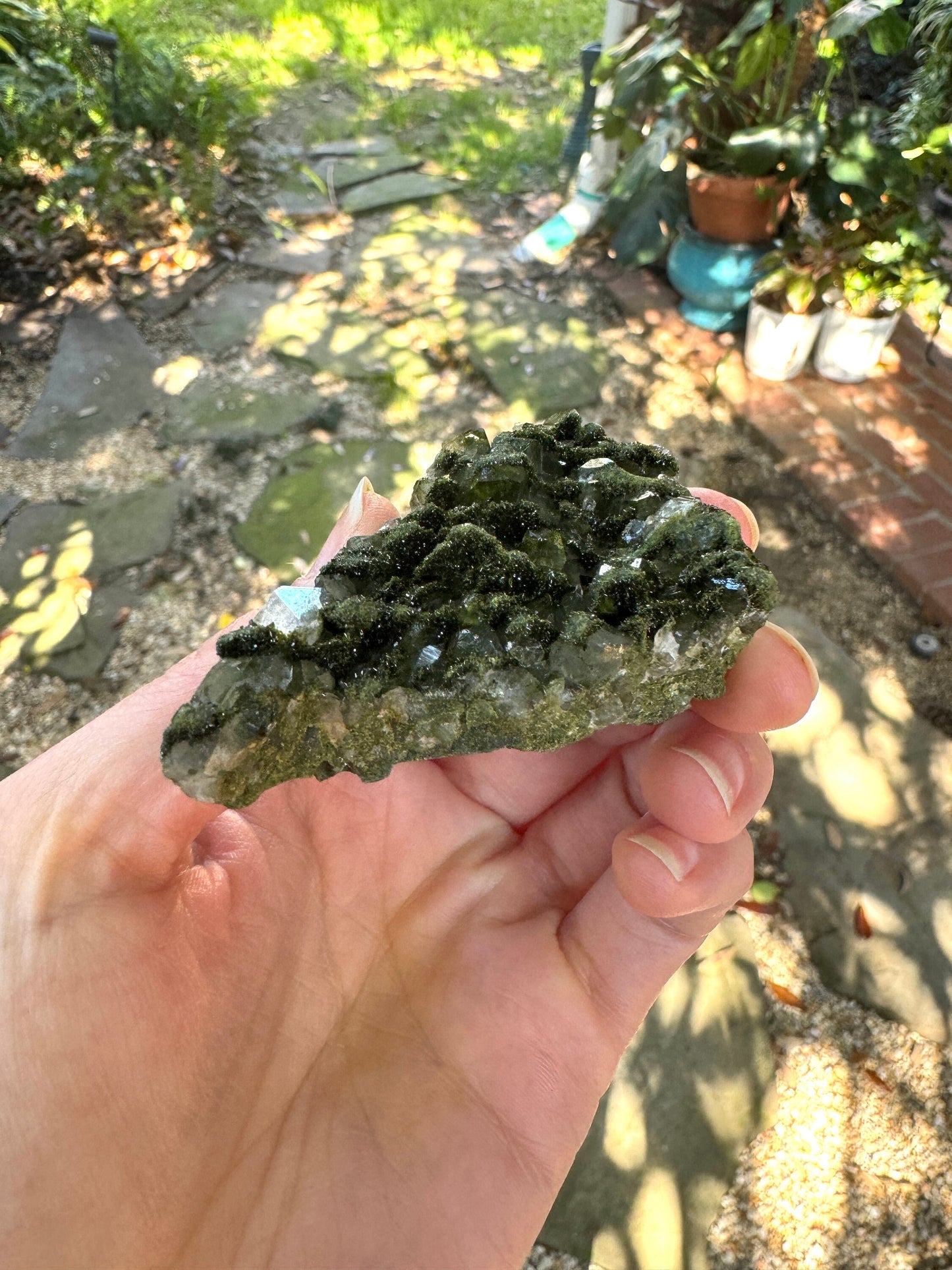 Epidote and Quartz Raw Crystal Specimen 72.4g, From Hakkari, Turkey Mineral Crystal