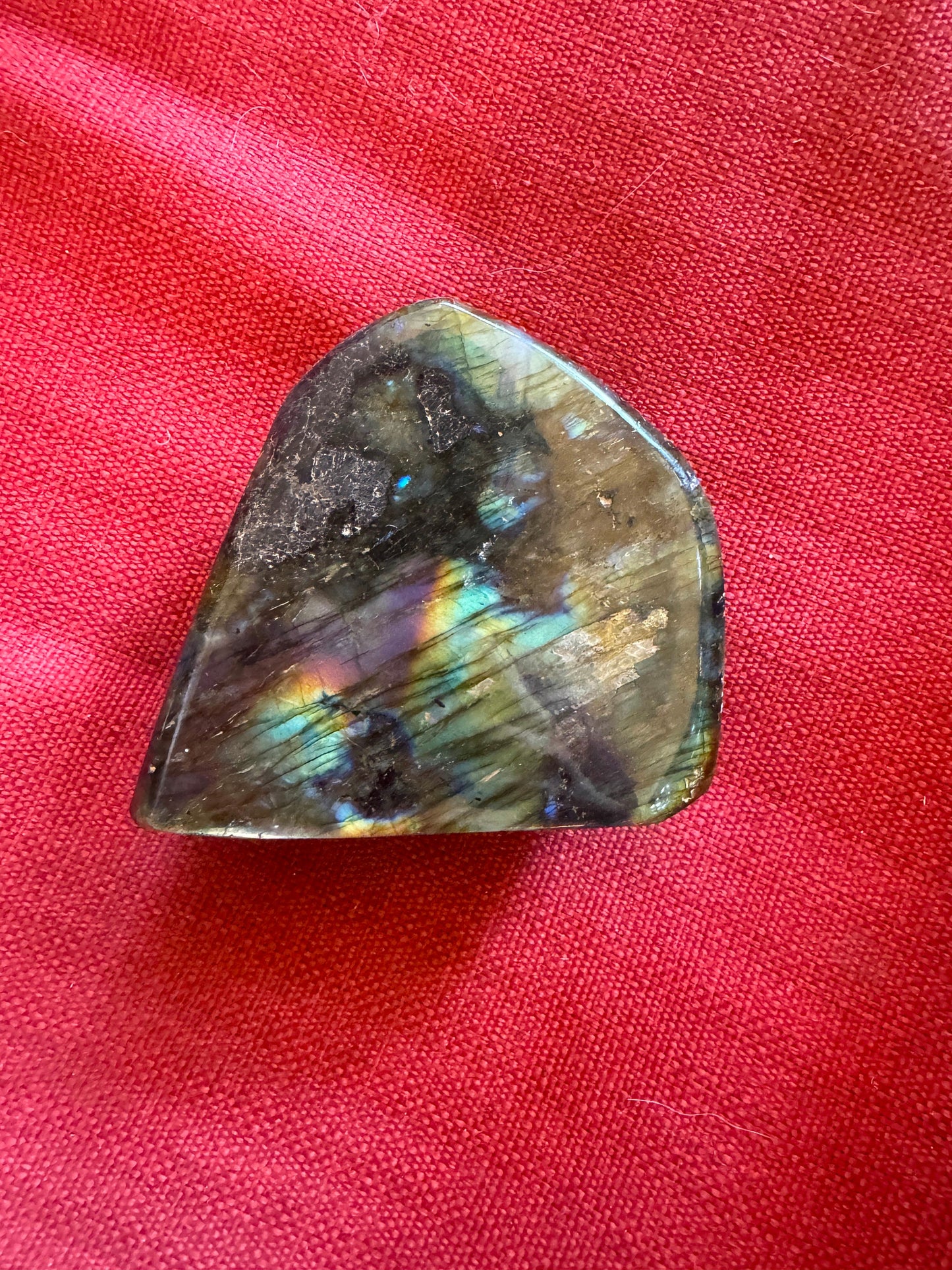 Polished Rainbow Labradorite Free Form 702g 1lb 6.8oz From Madagascar Mineral Crystal