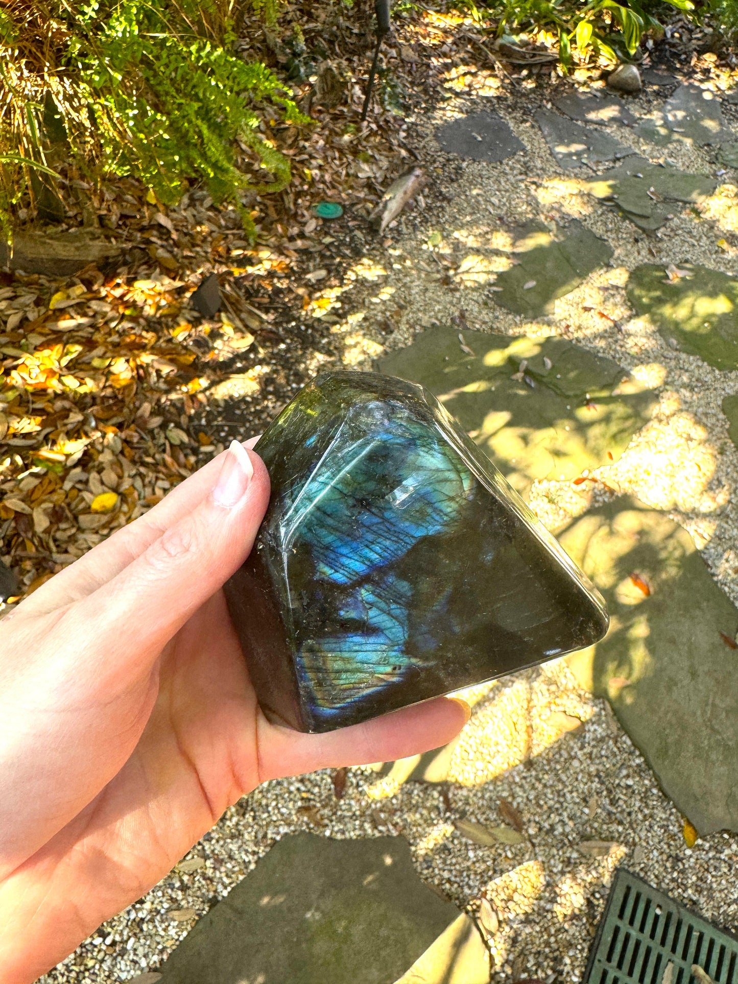 Polished Rainbow Labradorite Free Form 702g 1lb 6.8oz From Madagascar Mineral Crystal