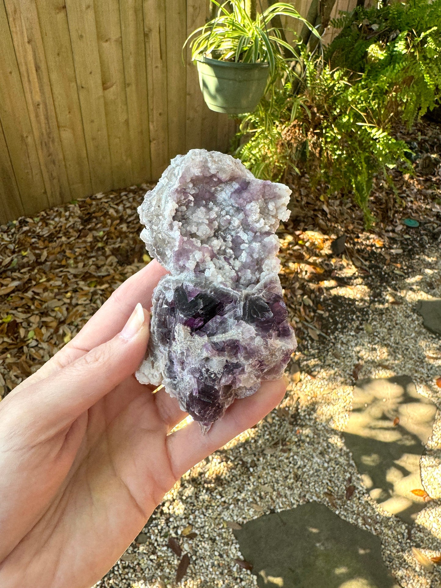 Purple Fluorite With Quartz Epimorphs Second Chance Vein, Tombstone AZ 228g Mineral Crystal