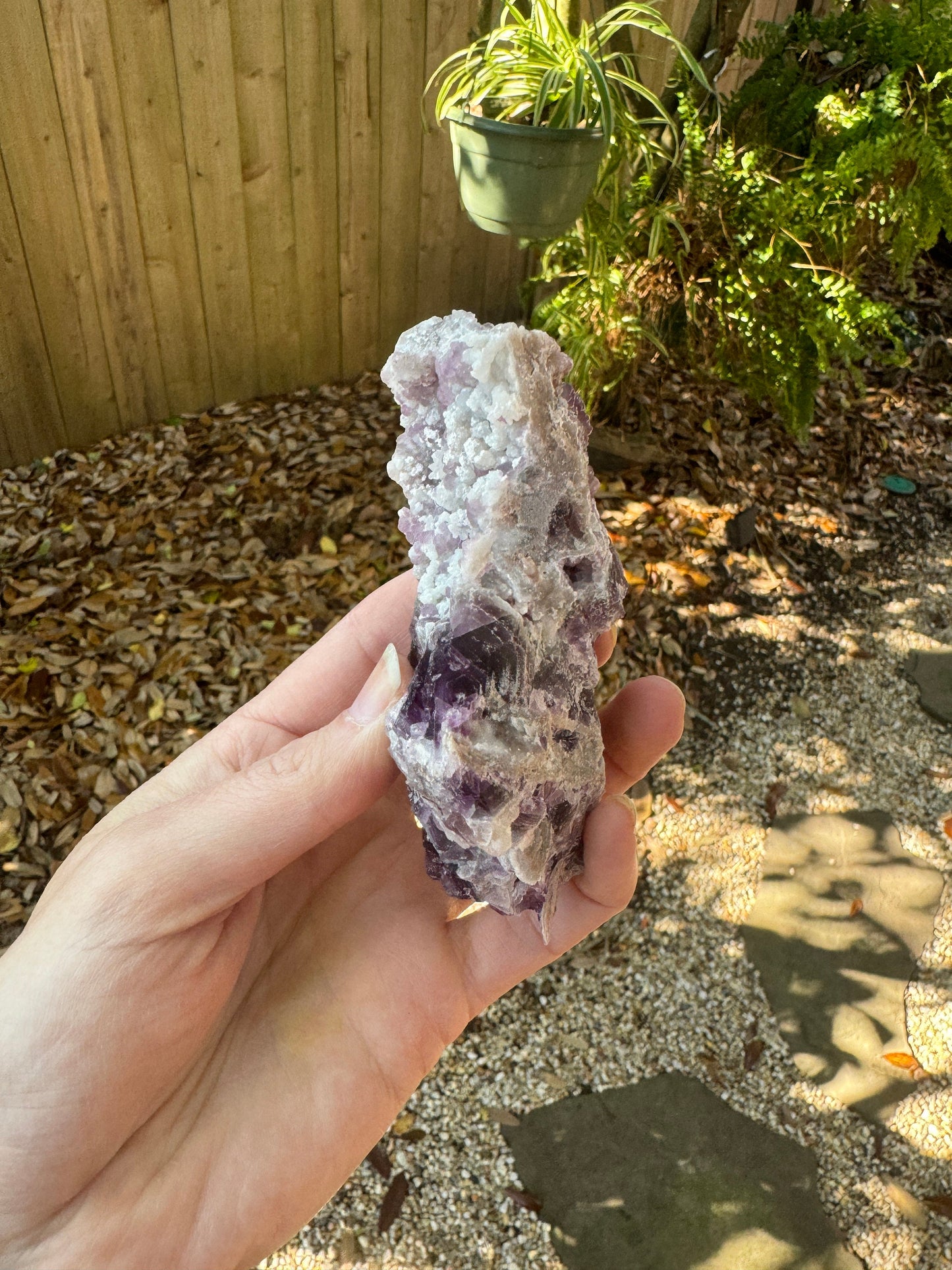 Purple Fluorite With Quartz Epimorphs Second Chance Vein, Tombstone AZ 228g Mineral Crystal