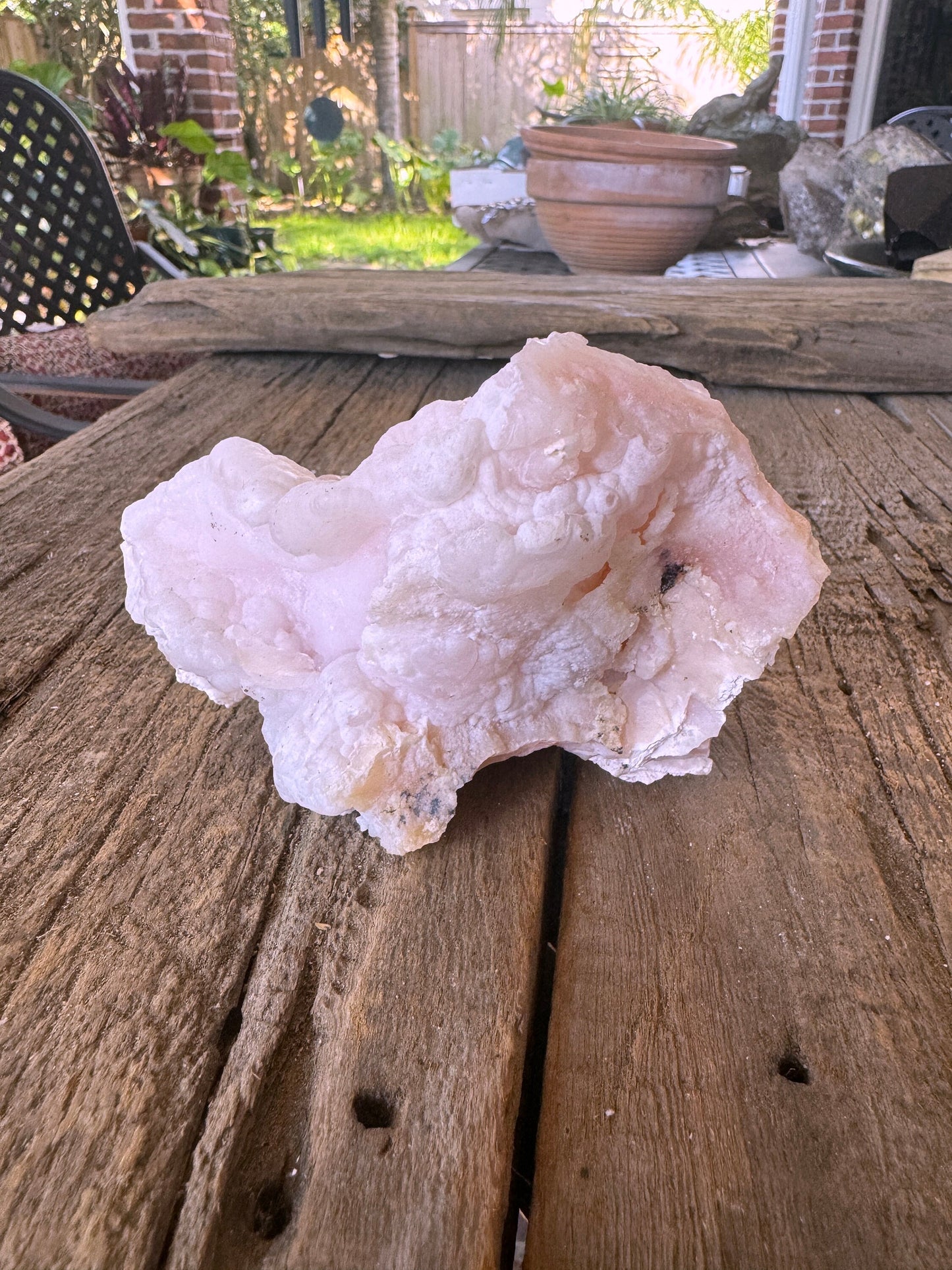 Rare Beautiful Botryoidal Natural Pink Opal from Ica, Peru Specimen 476g Mineral Crystal