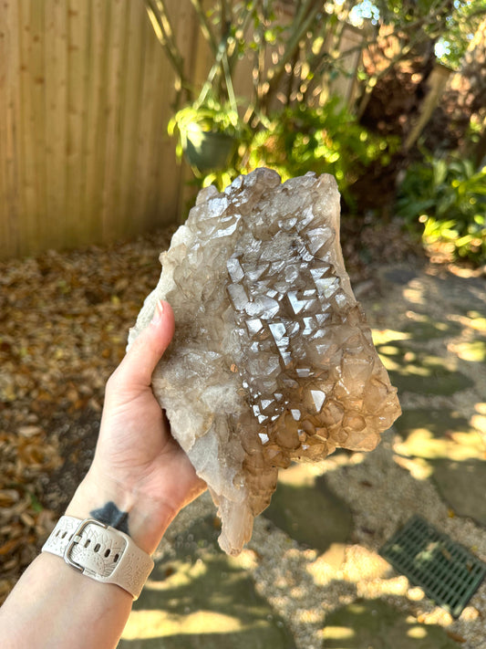 Elesital Smokey Quartz Specimen from Brazil, 2340g 5lbs 2.6oz Mineral Crystal