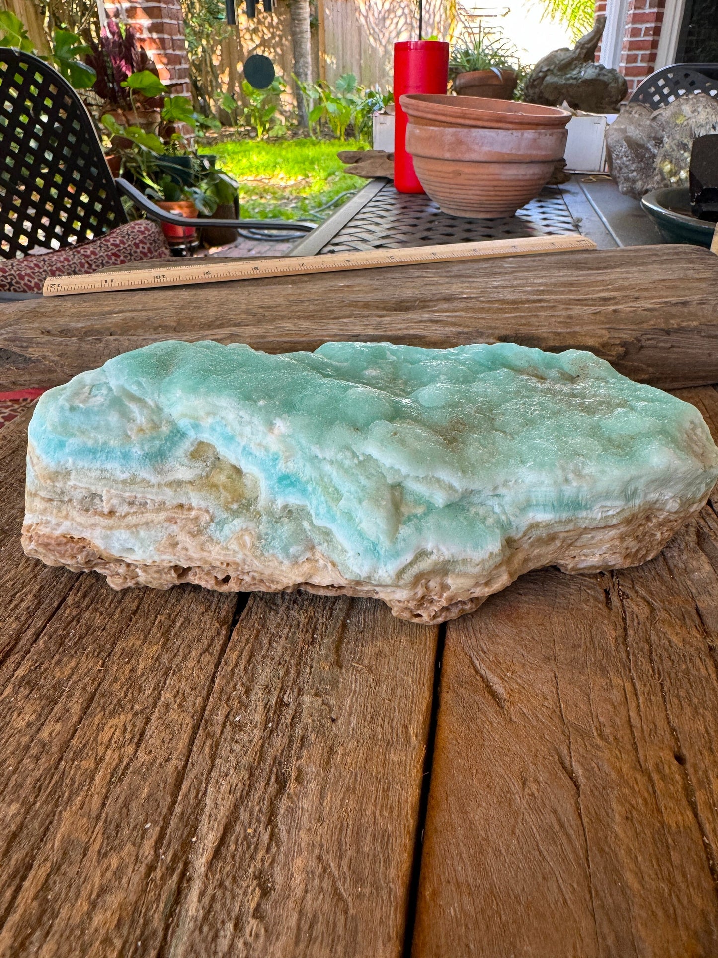 Raw Blue Caribbean Calcite from Pakistan 1520g 3lbs 5.6oz Specimen Mineral Crystal