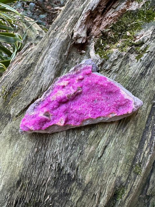 Vibrant Cobalt and Calcite From Zaire, 88.2g Specimen Mineral Crystal