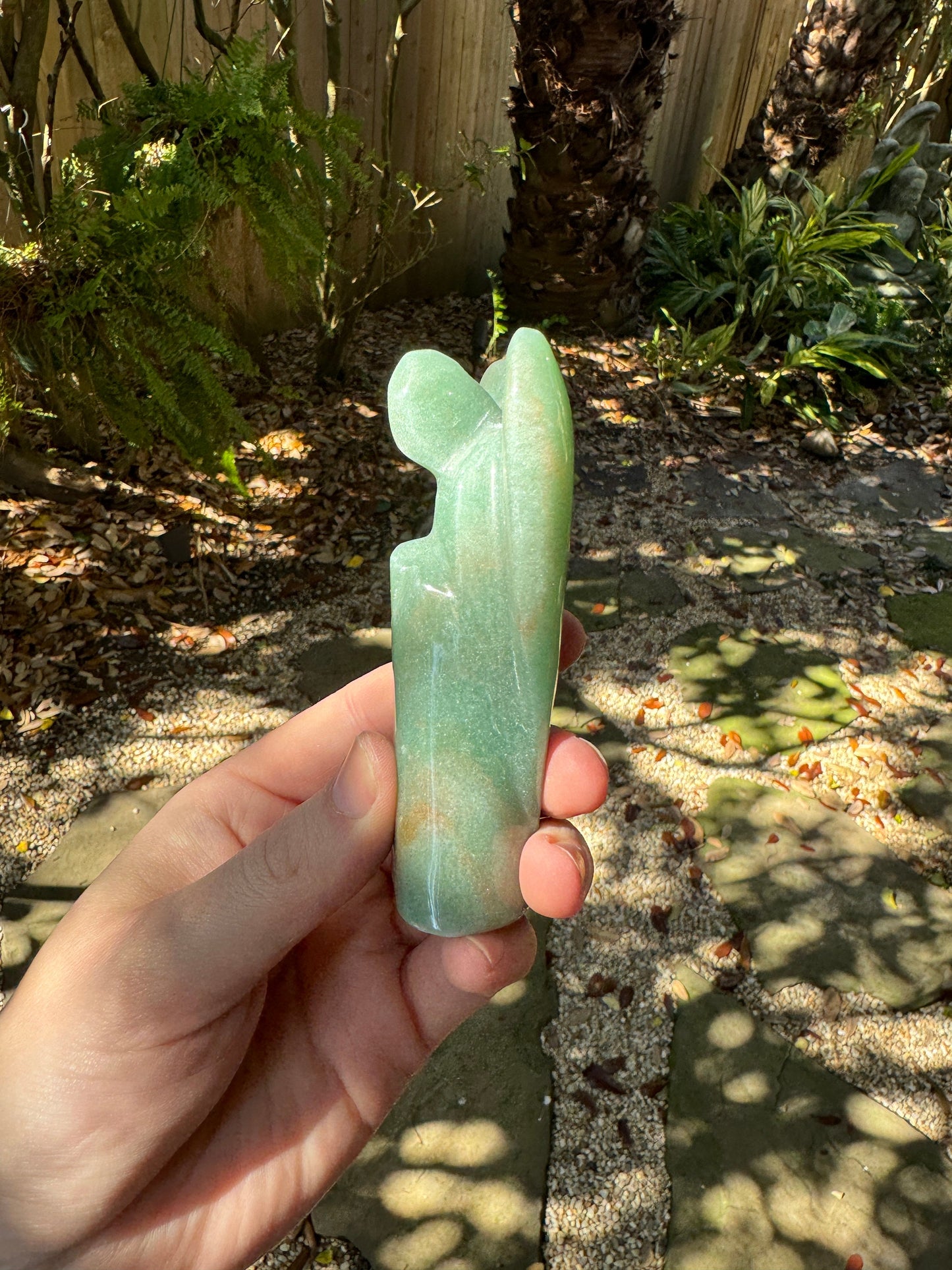 Polished Green Aventurine Fuchsite Carved Angel 148.2g Specimen From Brazil