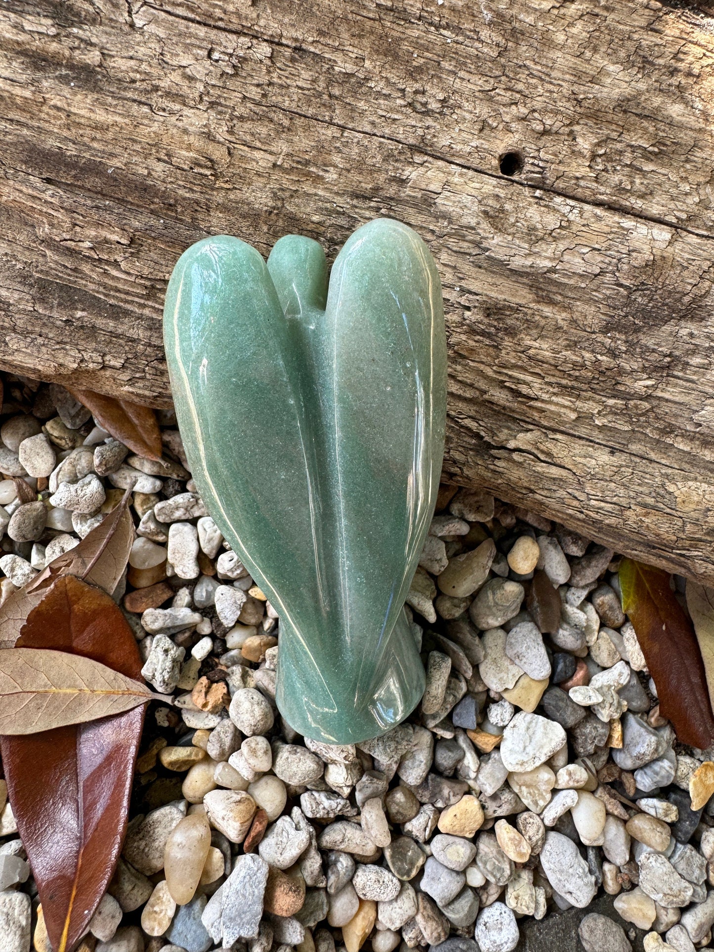 Polished Green Aventurine Fuchsite Carved Angel 148.2g Specimen From Brazil