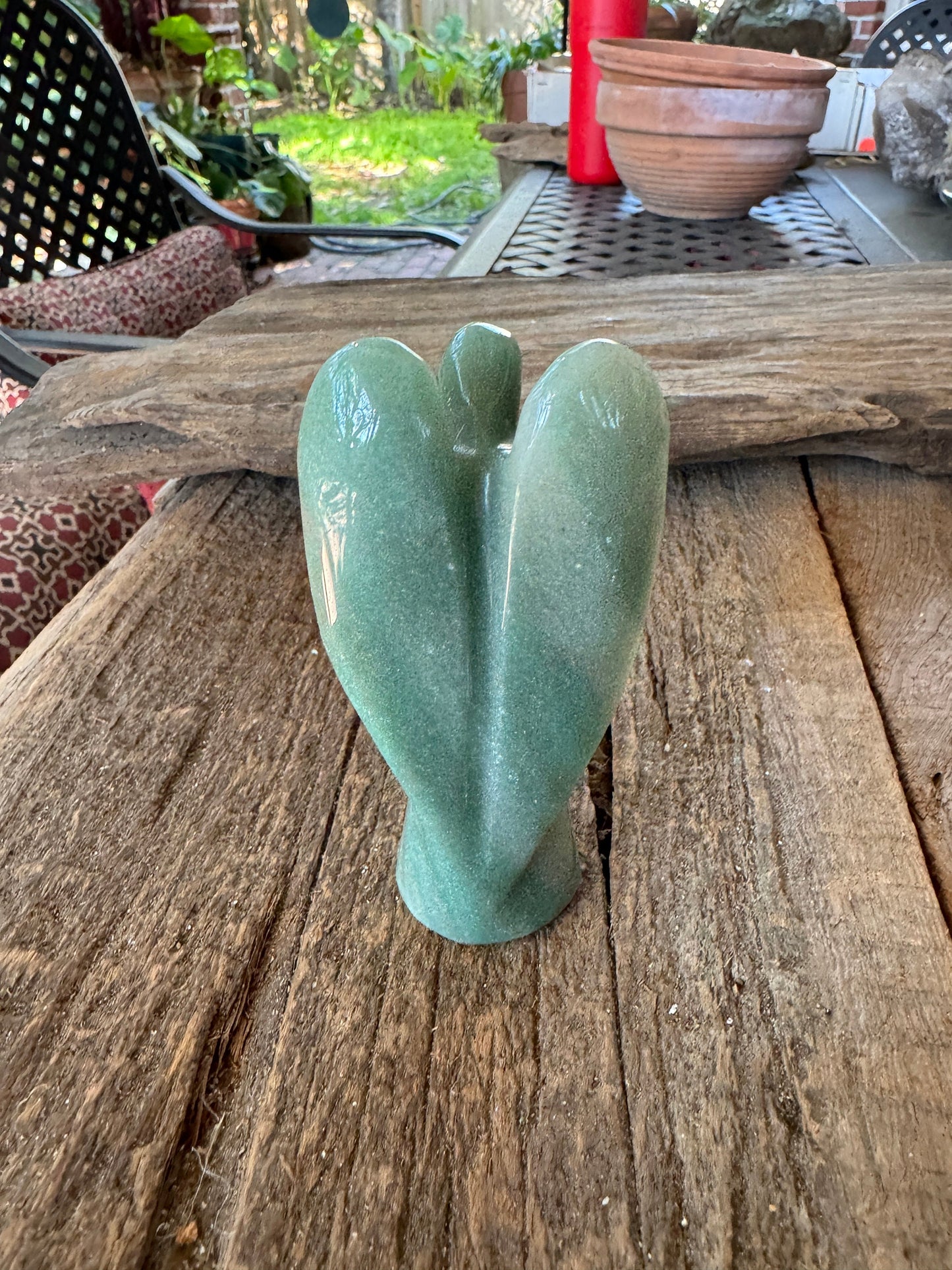 Polished Green Aventurine Fuchsite Carved Angel 148.2g Specimen From Brazil