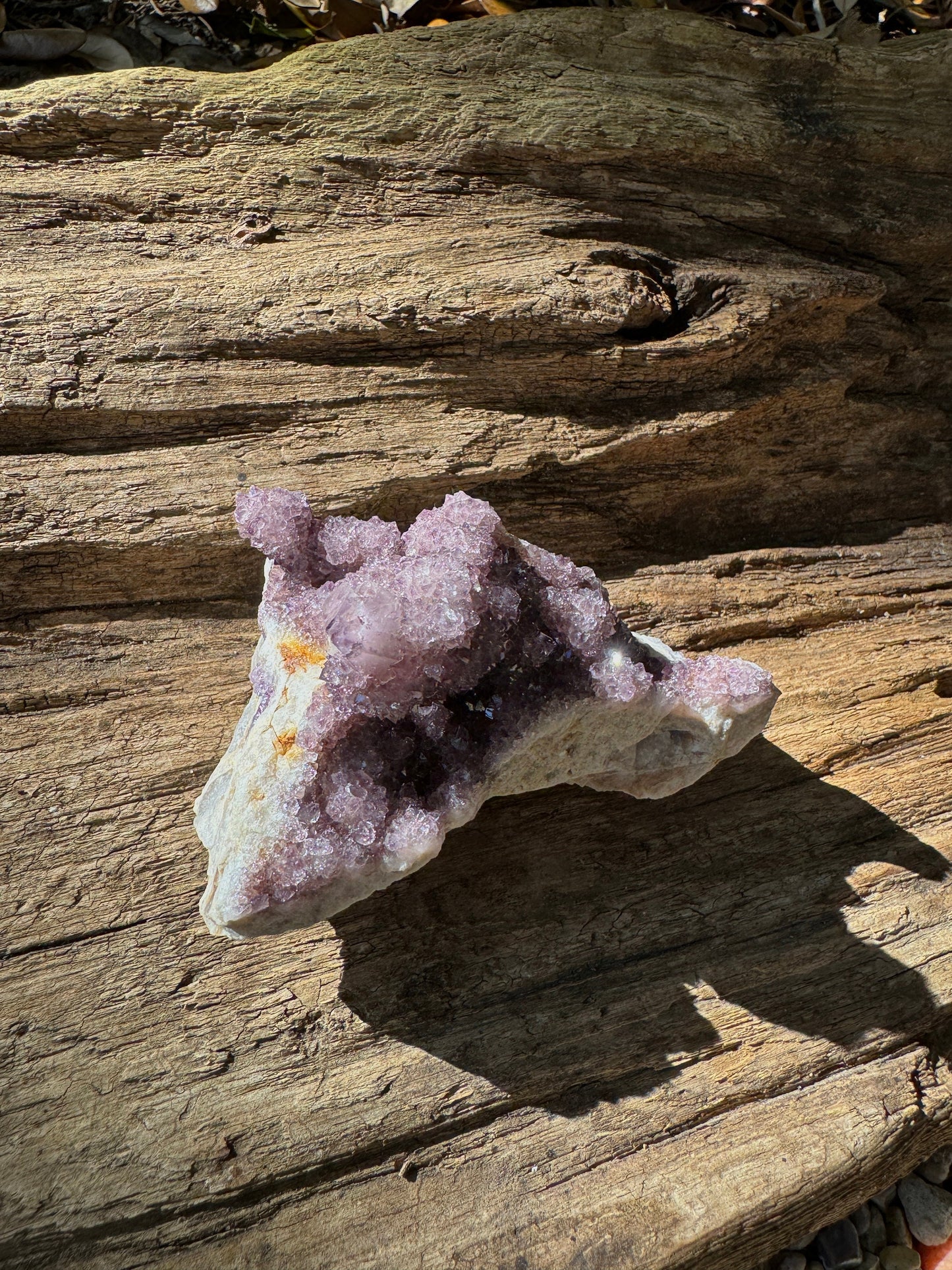 Amethyst Spirit Quartz Point cluster With Iron Specimen 263.5g From Mpumalanga South Africa