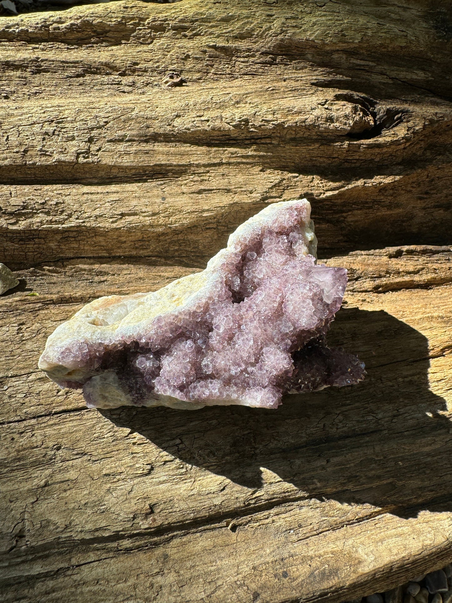 Amethyst Spirit Quartz Point cluster With Iron Specimen 263.5g From Mpumalanga South Africa