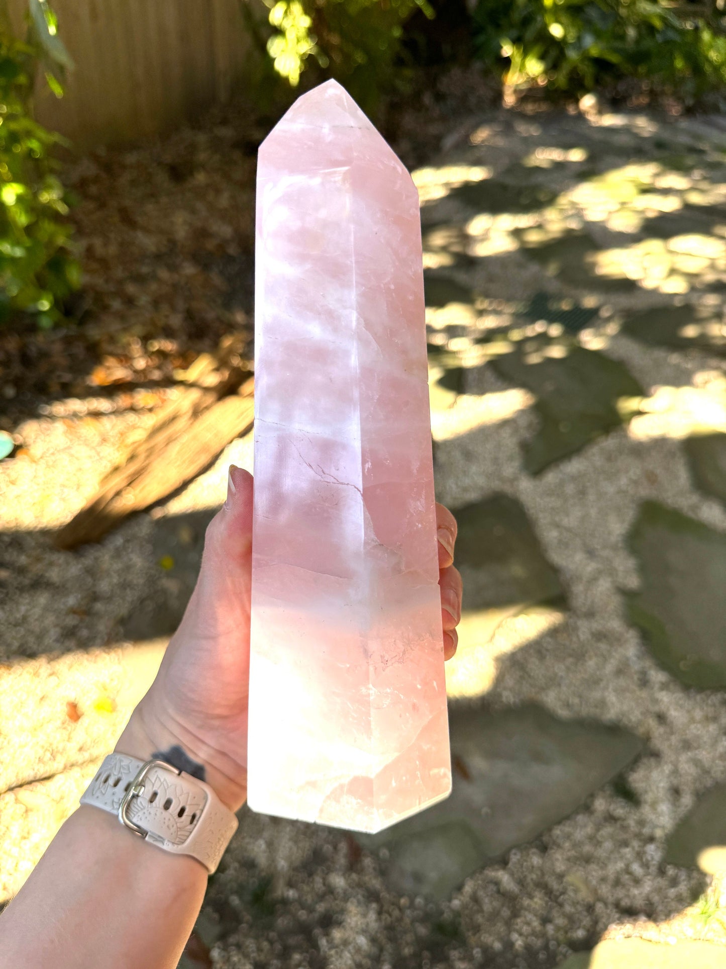 Polished Rose Quartz Tower, From Minas Gerais, Brazil, 1764g 3lbs 14.2oz Crystal, Specimen Mineral