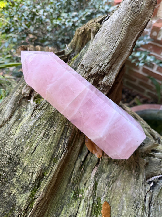 Polished Rose Quartz Tower, From Minas Gerais, Brazil, 1764g 3lbs 14.2oz Crystal, Specimen Mineral