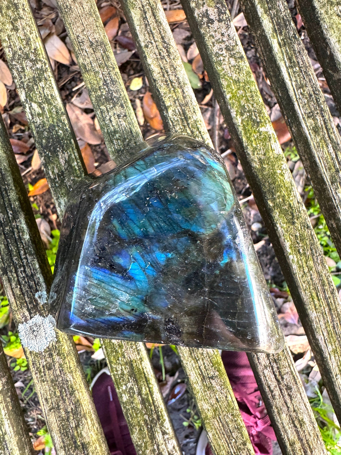 Polished Rainbow Labradorite Free Form 702g 1lb 6.8oz From Madagascar Mineral Crystal