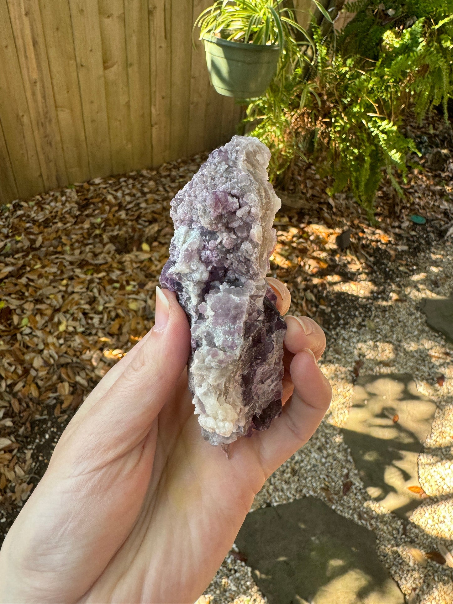 Purple Fluorite With Quartz Epimorphs Second Chance Vein, Tombstone AZ 228g Mineral Crystal