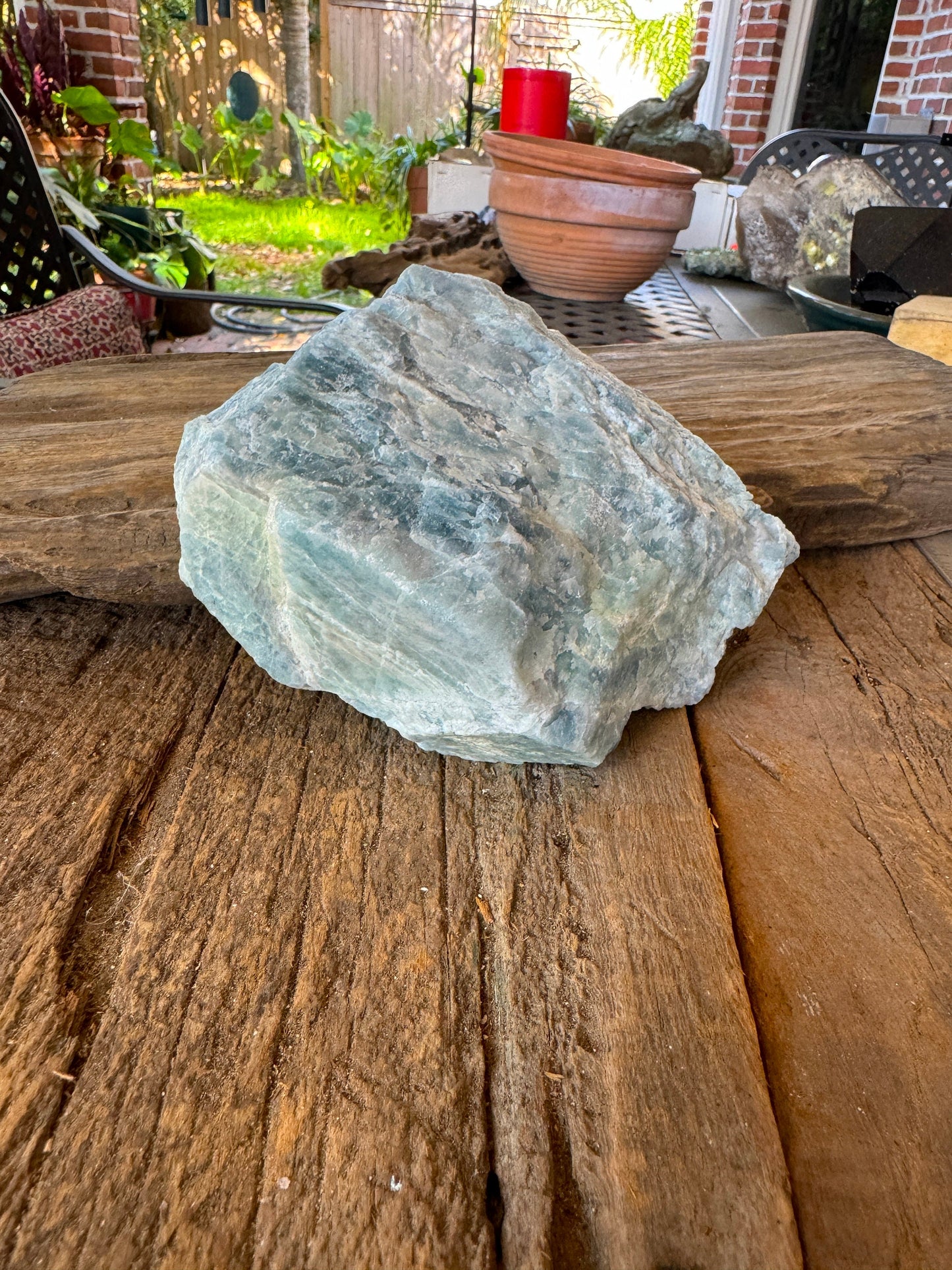 Aquamarine/Beryl Crystal from Minas Gerais Brazil 980g 2lbs 2.6oz Specimen Mineral Crystal