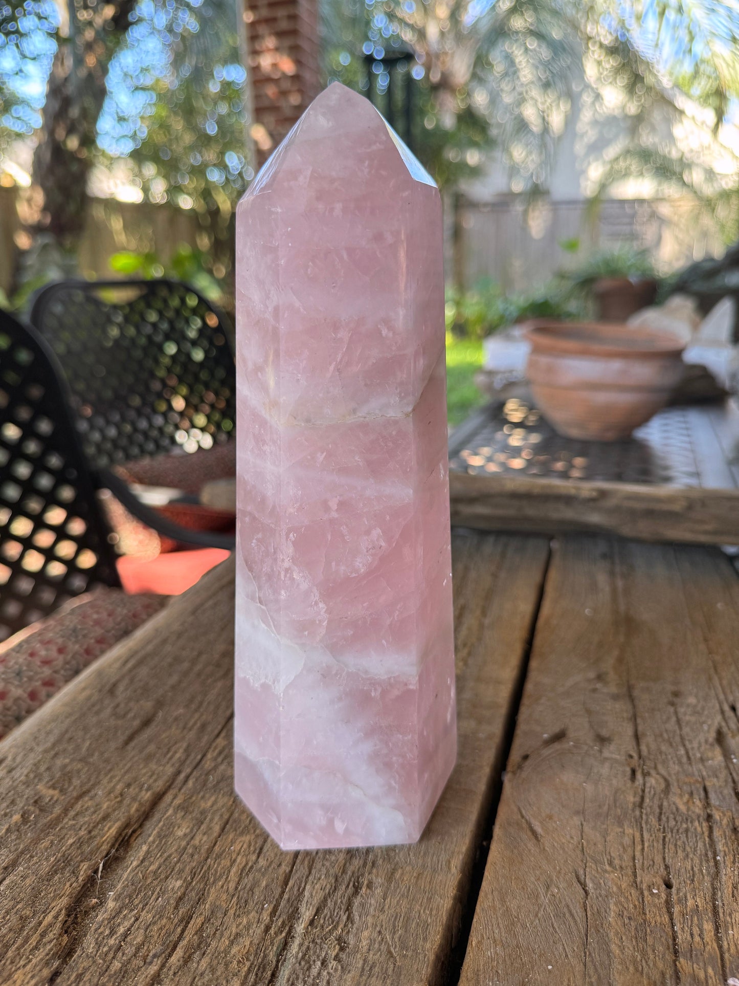 Polished Rose Quartz Tower, From Minas Gerais, Brazil, 1764g 3lbs 14.2oz Crystal, Specimen Mineral