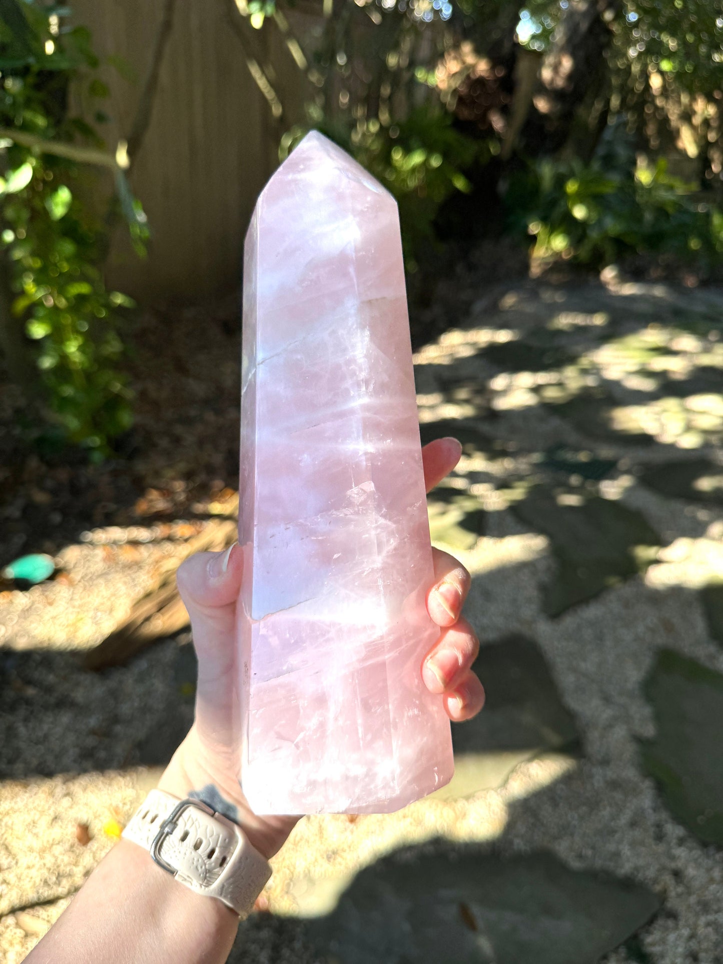 Polished Rose Quartz Tower, From Minas Gerais, Brazil, 1764g 3lbs 14.2oz Crystal, Specimen Mineral