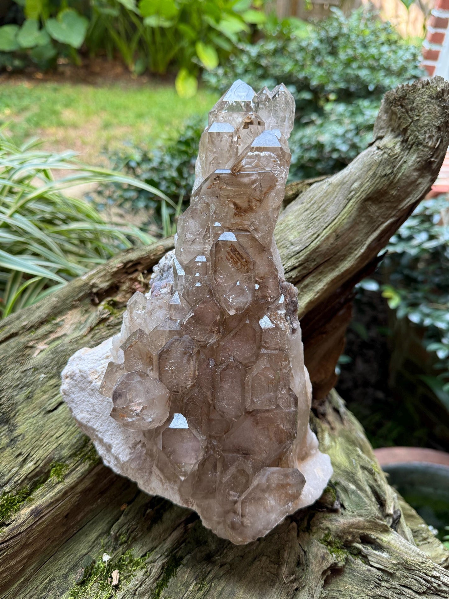 Unique and Beautiful Pale Smokey Elesital Quartz Specimen from Minas Gerais Brazil, 3.36kg 7lbs 6.8ozCrystal Mineral