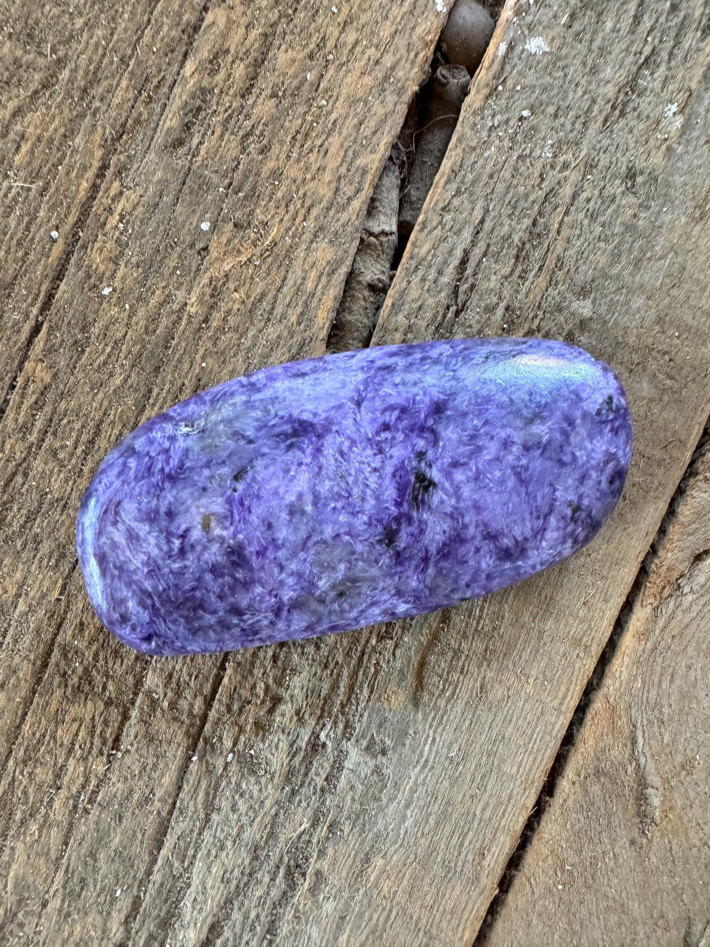 Quality Charoite Palm Stone Specimen 100g From Sakha Republic, Siberia, Russia Mineral