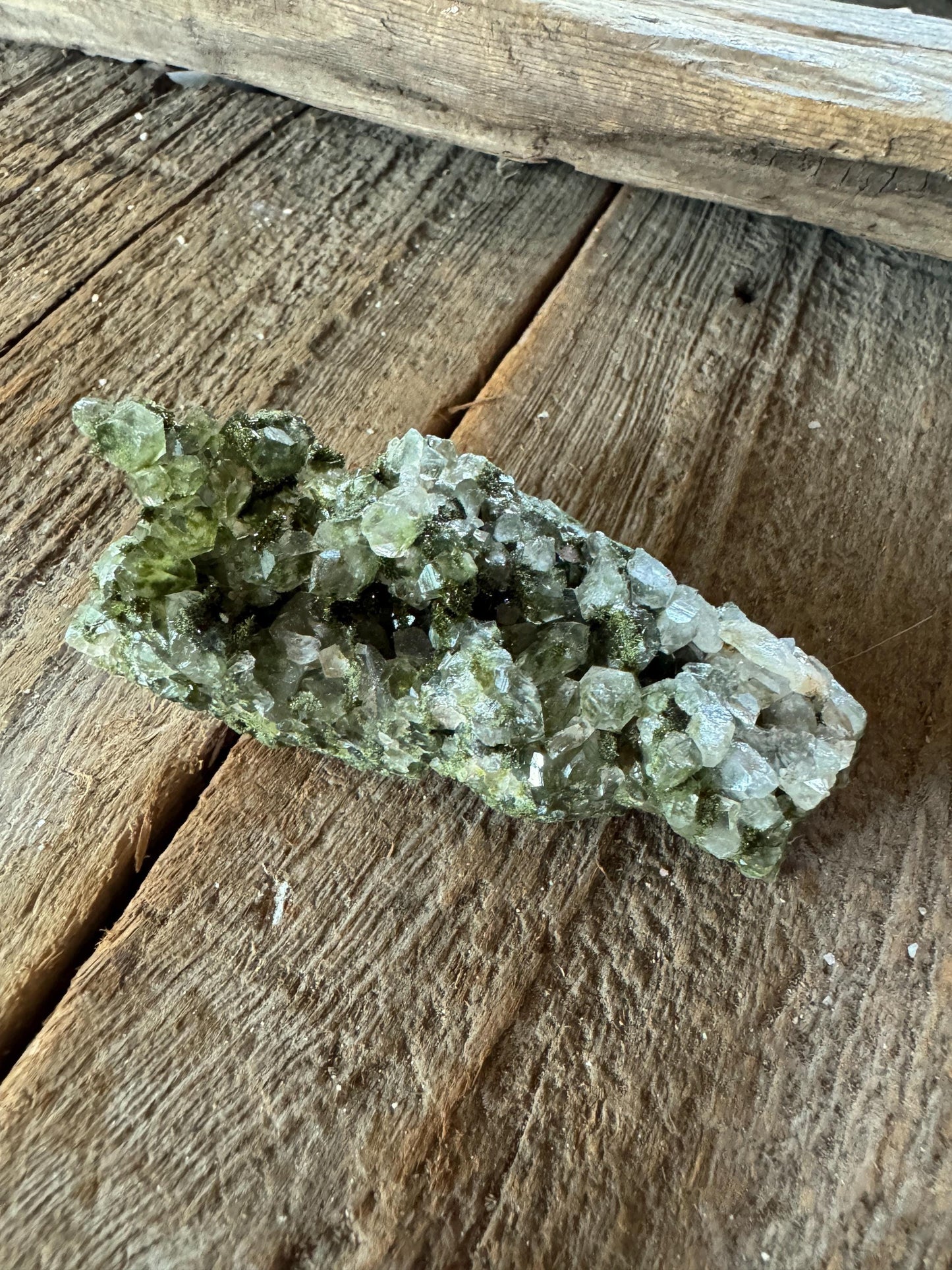 Epidote and Quartz Raw Crystal Specimen 97.4g, From Hakkari, Turkey Mineral Crystal