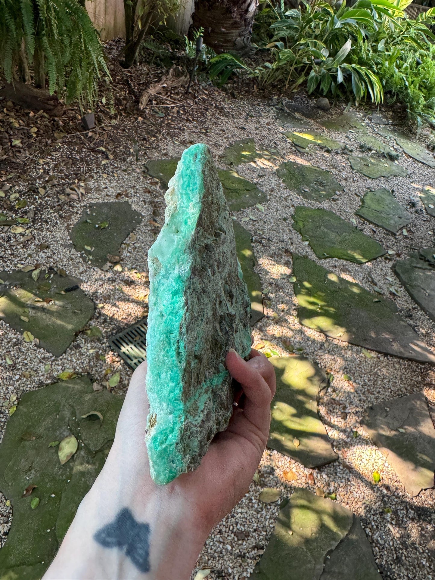 Rough/Raw Blue Green Chrysophrase from Brazil New Find 792g Mineral Crystal Specimen.