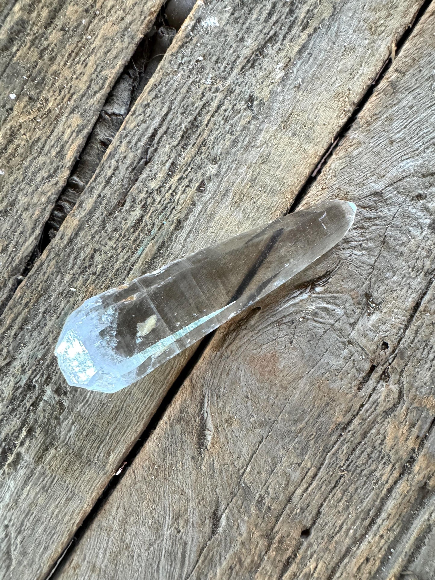 Stunning Columbian Lemurian Optical Quartz Point  Mineral Specimen