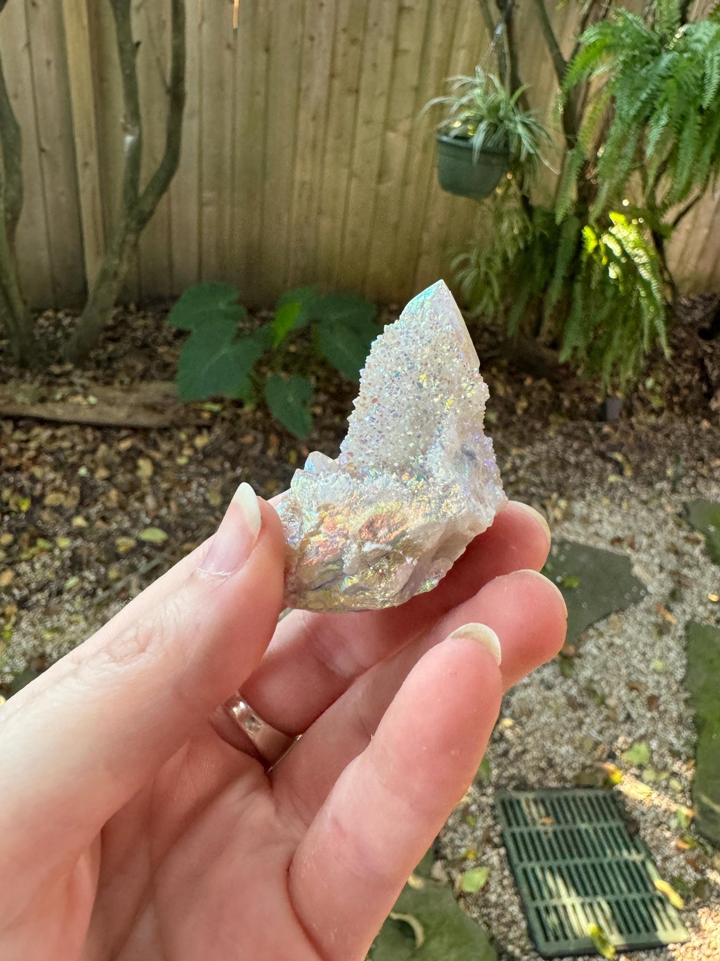 Rainbow Angel Aura Spirit Quartz Point Specimen 38.5g From Mpumalanga South Africa Mineral Crystal