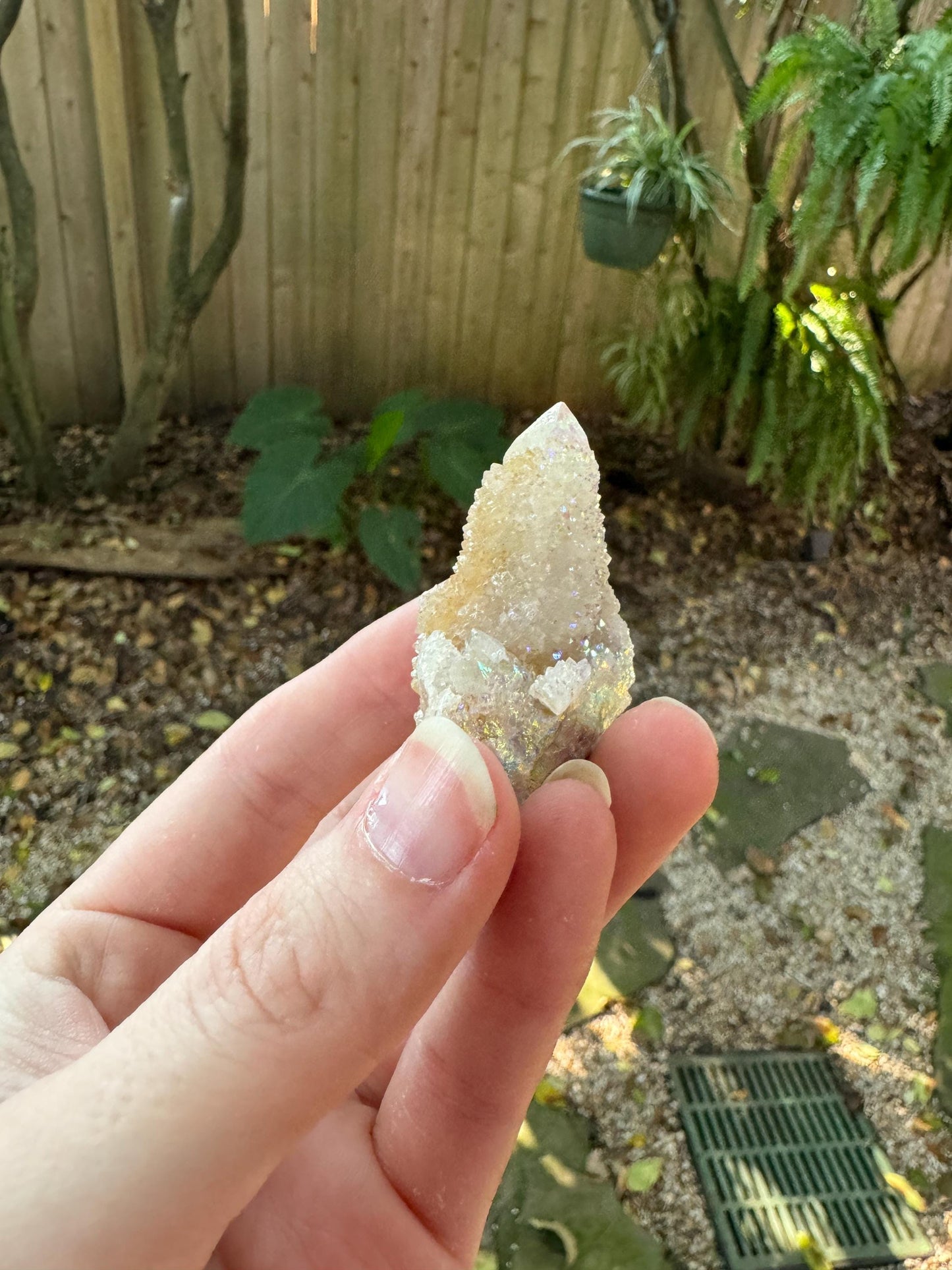 Rainbow Angel Aura Spirit Quartz Point Specimen 38.5g From Mpumalanga South Africa Mineral Crystal