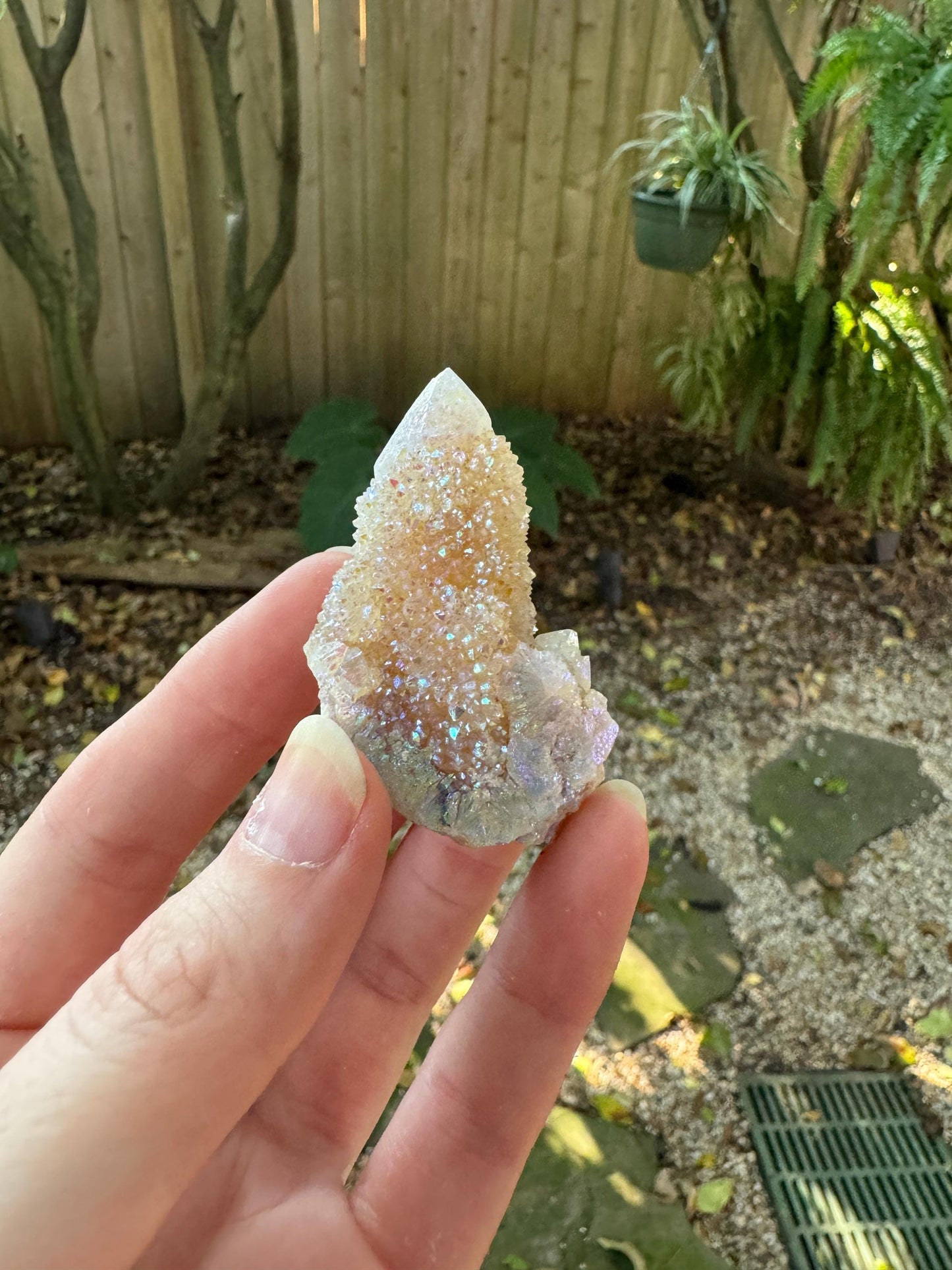 Rainbow Angel Aura Spirit Quartz Point Specimen 38.5g From Mpumalanga South Africa Mineral Crystal