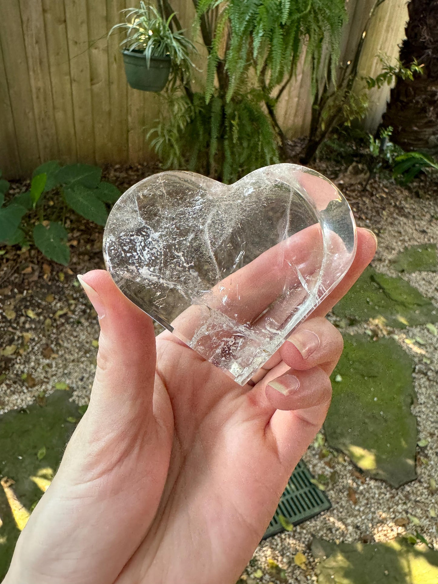 Polished Clear Quartz Heart 174.6g Specimen From Brazil Mineral Crystal