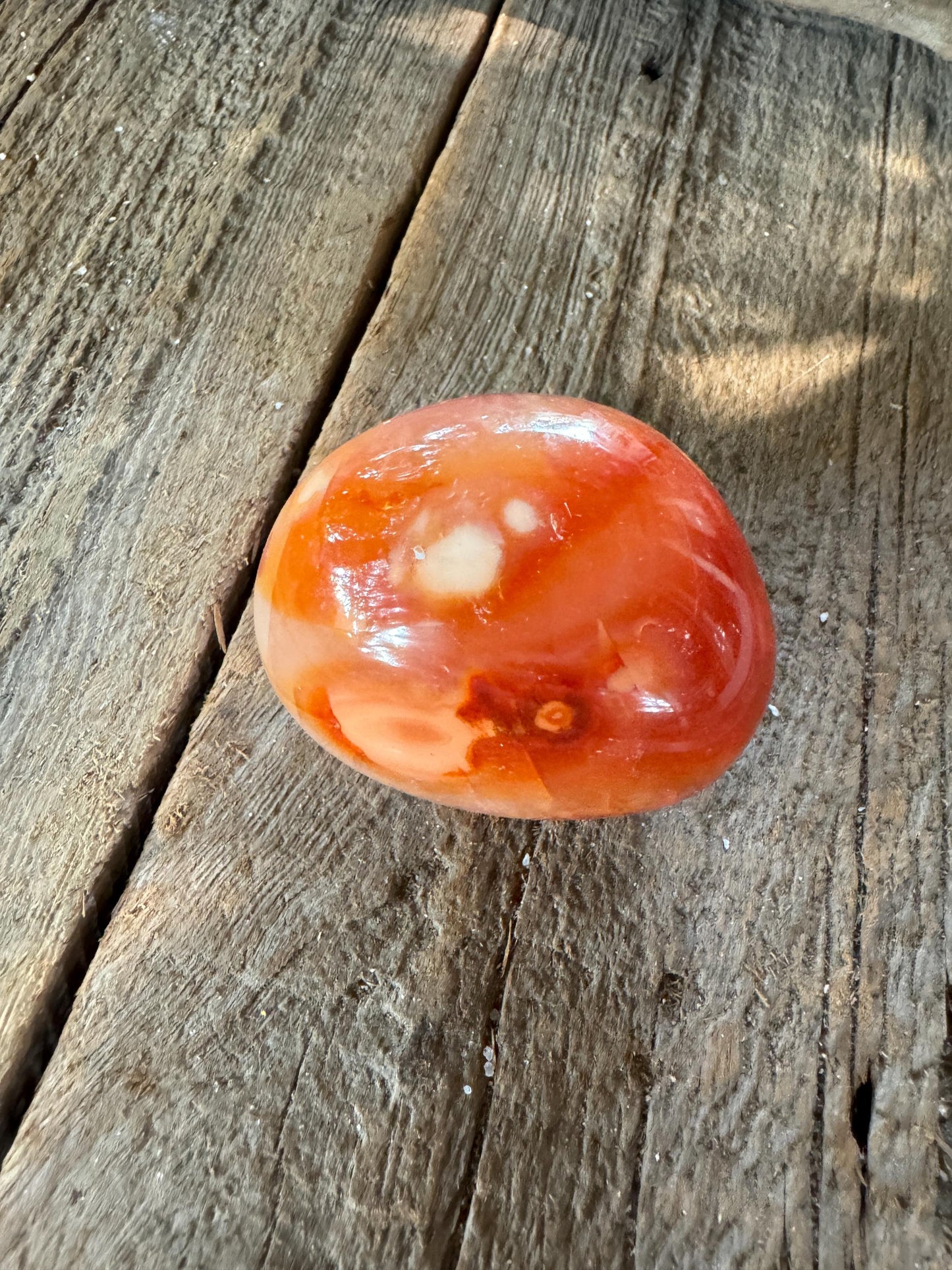 Carnelian Palm Stone Specimen 151.8g Specimen From Madagascar