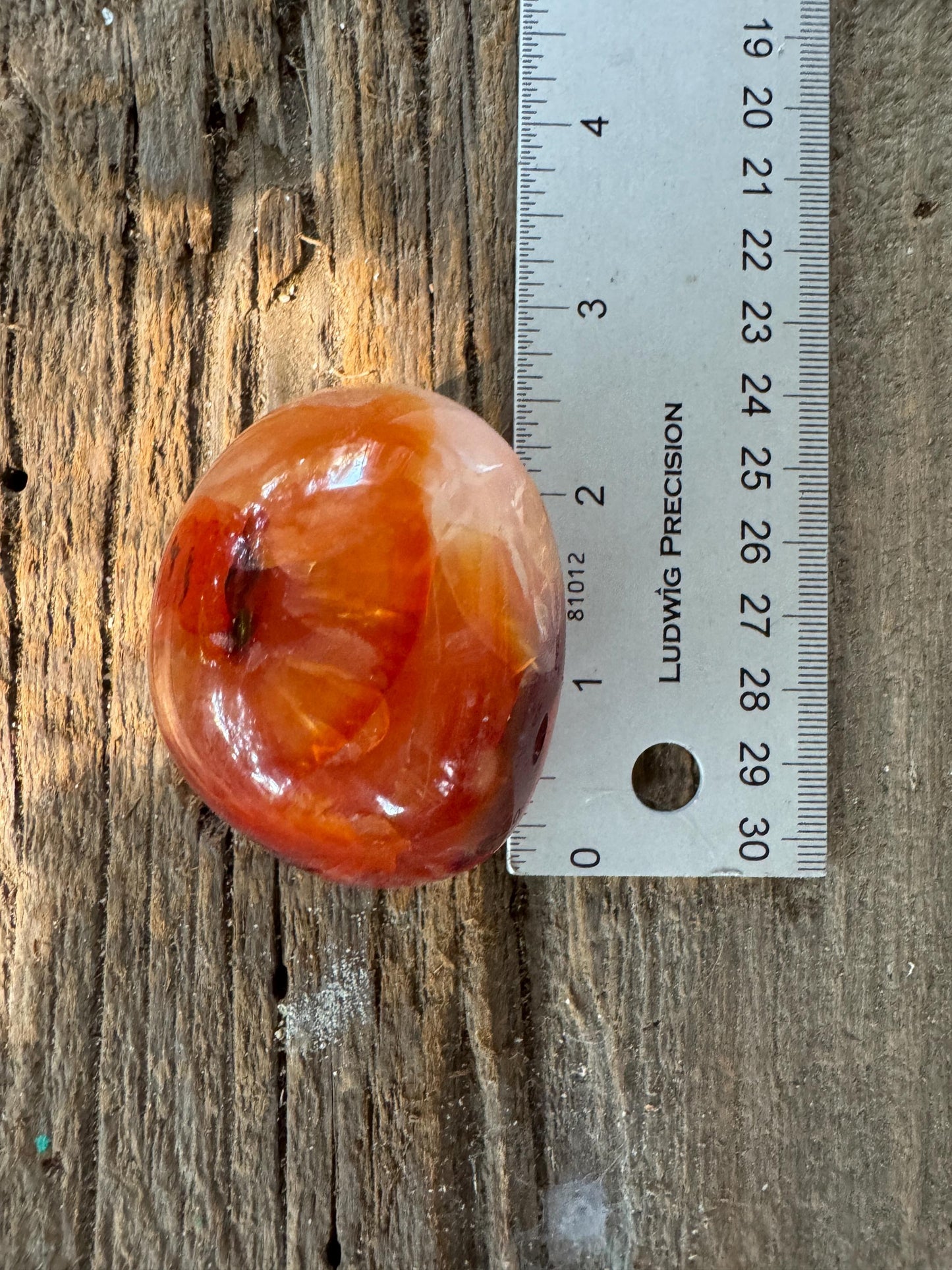 Carnelian Palm Stone Specimen 151.8g Specimen From Madagascar