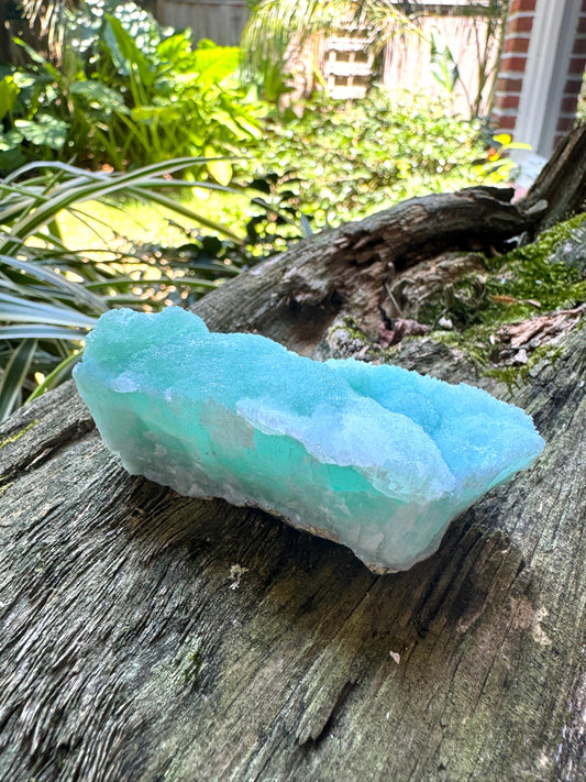 Lovely Raw Blue Aragonite 114.3g Specimen From Wenshan, Yunnan China Crystal Mineral