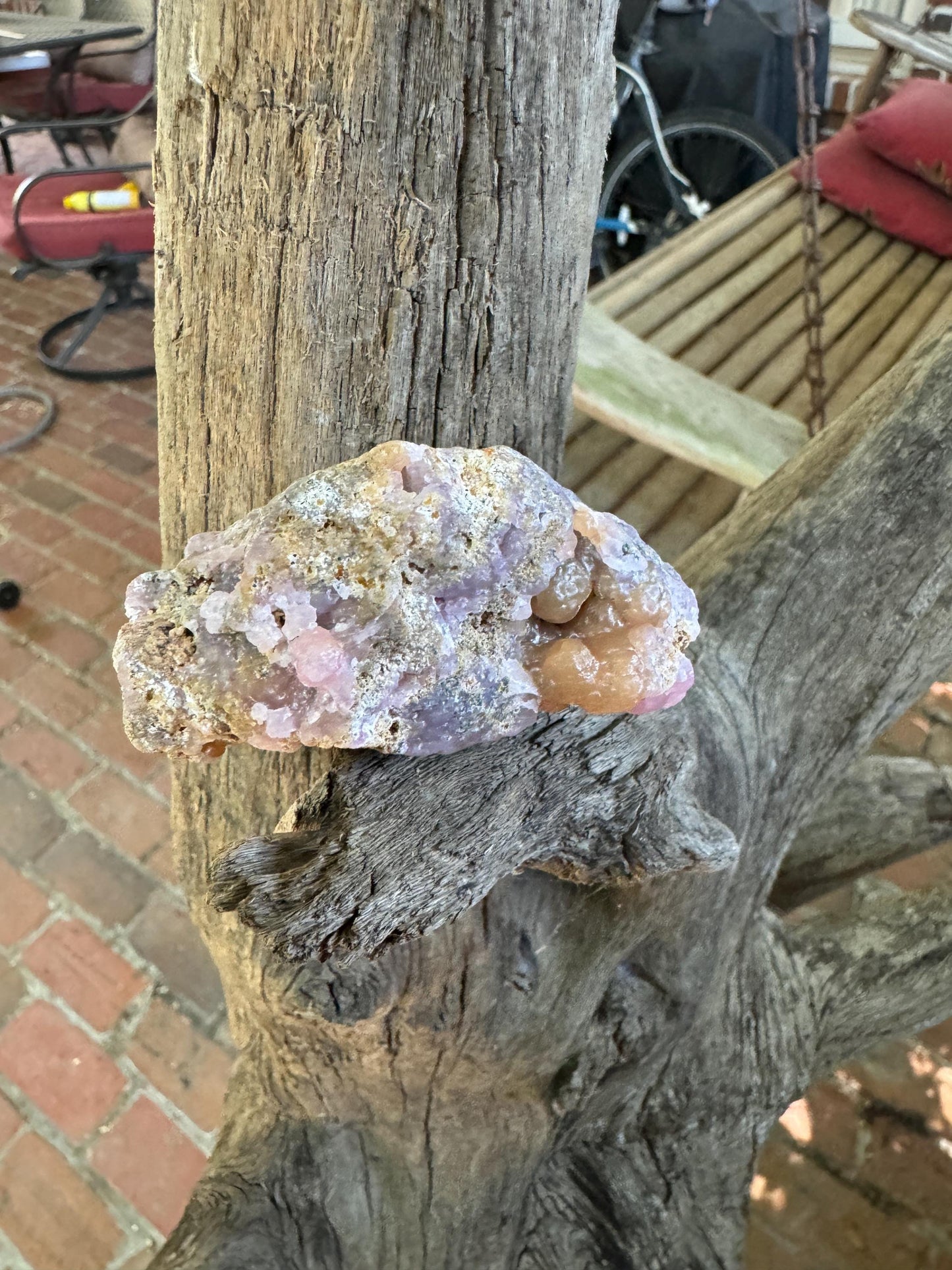 Light Pink, Purple and Orange Botryoidal Smithsonite 146.2 Specimen from Choix Sinaloa Mexico