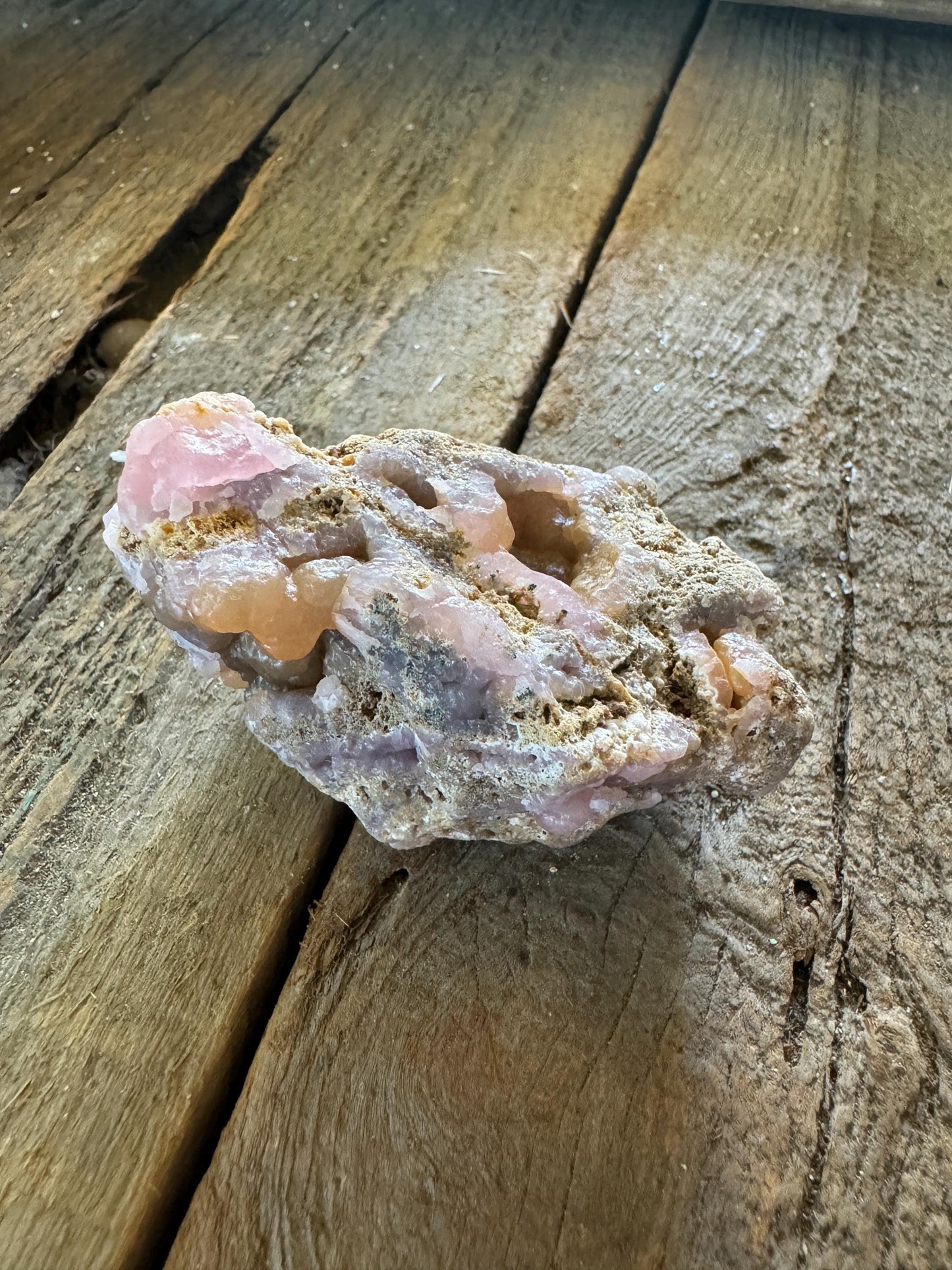 Light Pink, Purple and Orange Botryoidal Smithsonite 146.2 Specimen from Choix Sinaloa Mexico