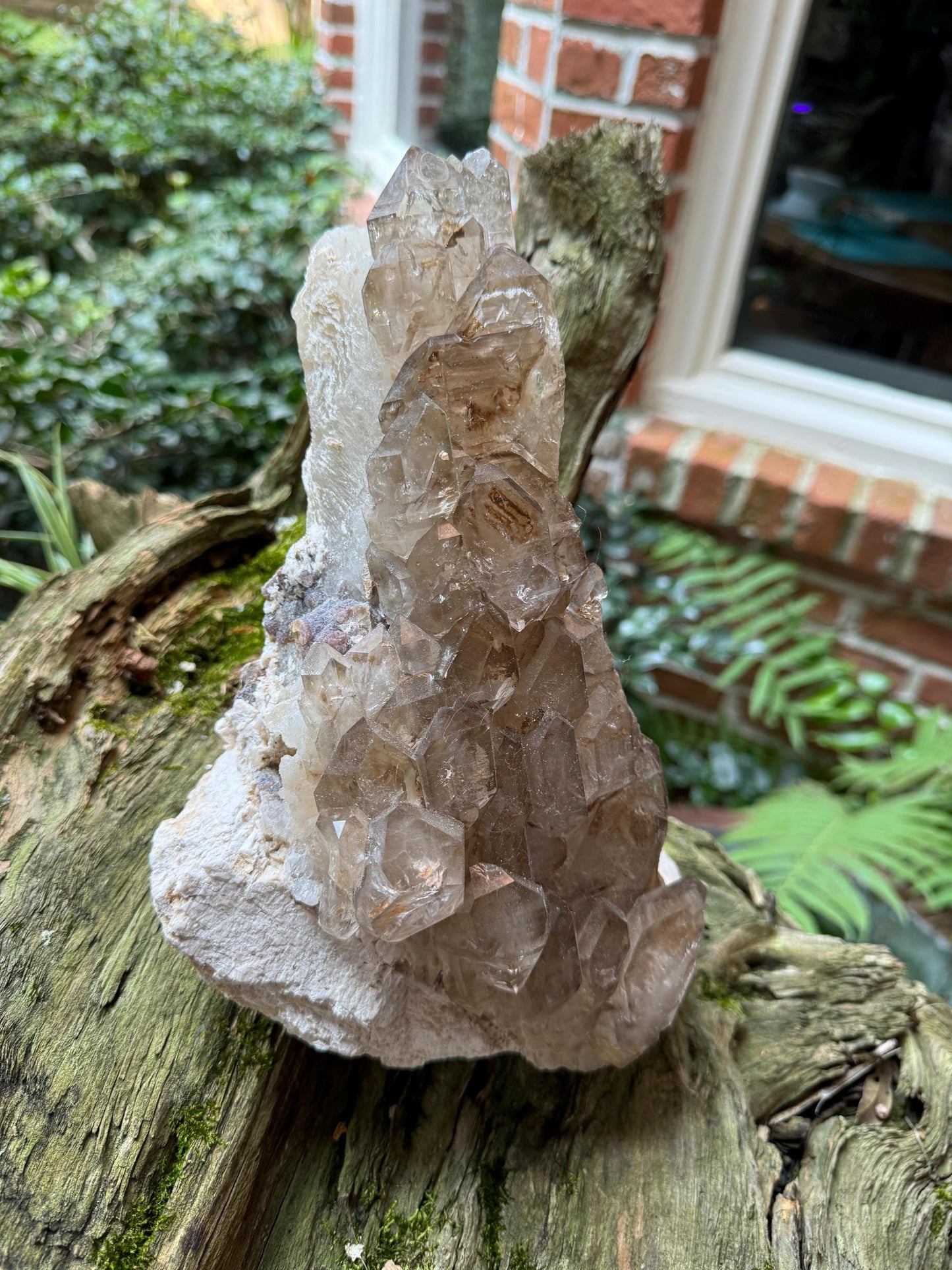 Unique and Beautiful Pale Smokey Elesital Quartz Specimen from Minas Gerais Brazil, 3.36kg 7lbs 6.8ozCrystal Mineral