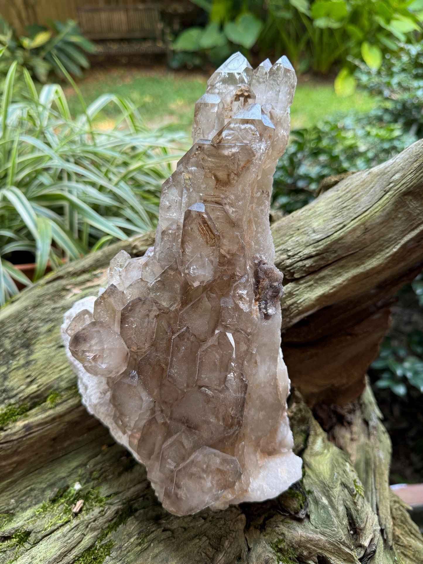 Unique and Beautiful Pale Smokey Elesital Quartz Specimen from Minas Gerais Brazil, 3.36kg 7lbs 6.8ozCrystal Mineral