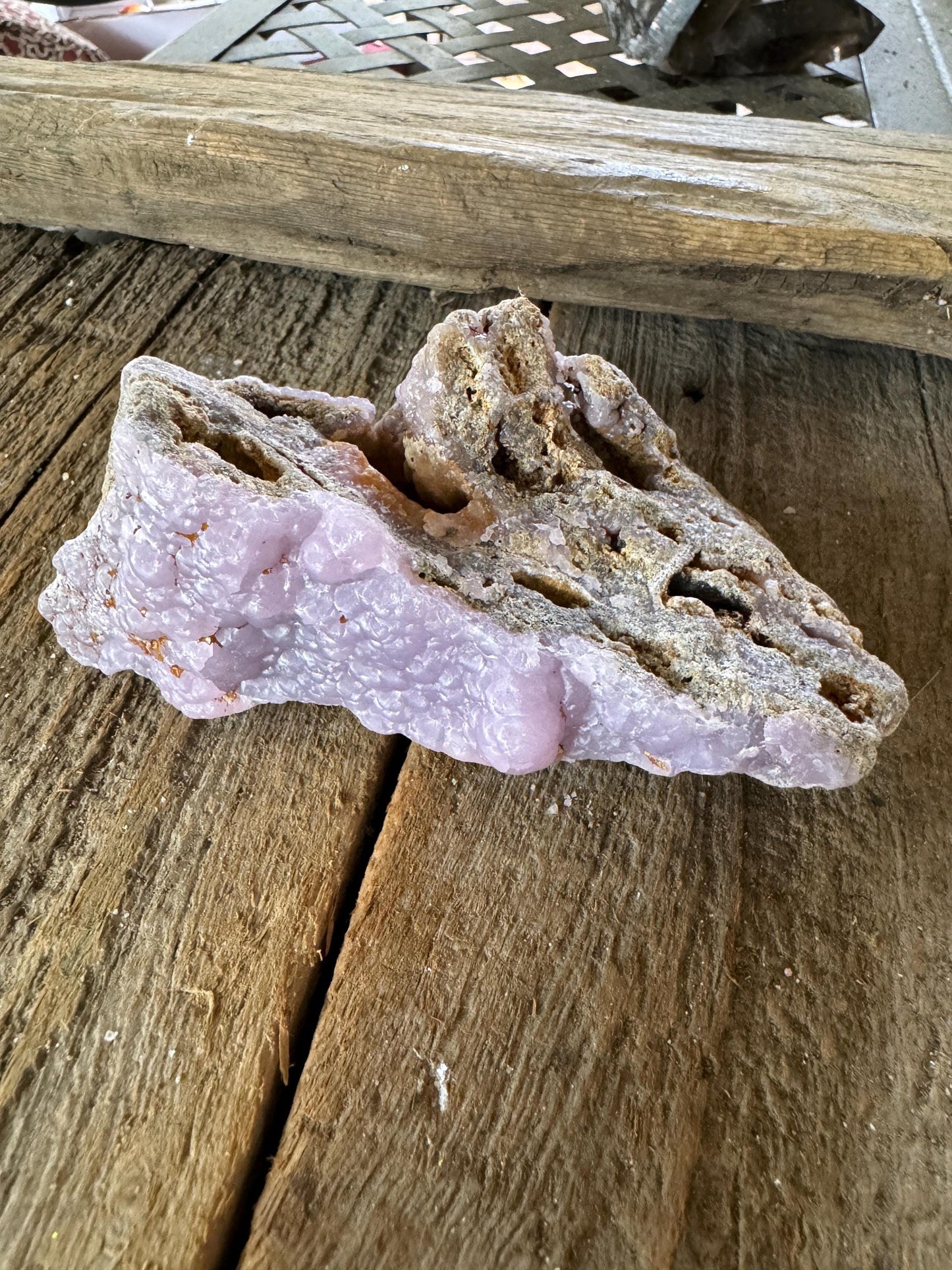 Rare Bi Color Purple and Orange Botryoidal Smithsonite 321g Specimen from Choix Sinaloa Mexico Healing, Metaphysical