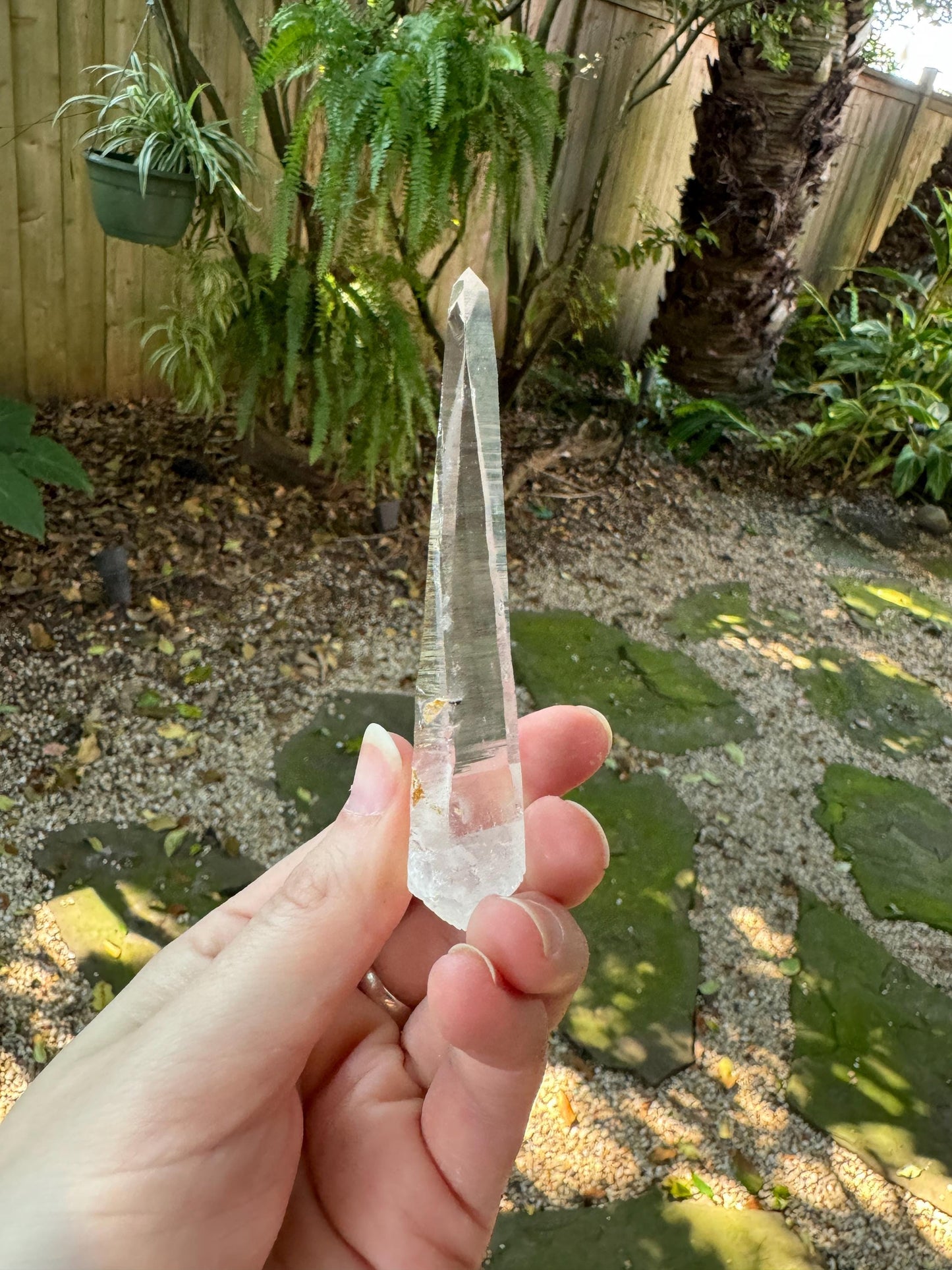 Stunning Columbian Lemurian Optical Quartz Point  Mineral Specimen