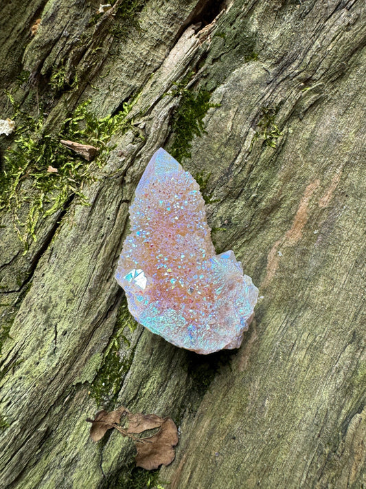 Rainbow Angel Aura Spirit Quartz Point Specimen 38.5g From Mpumalanga South Africa Mineral Crystal