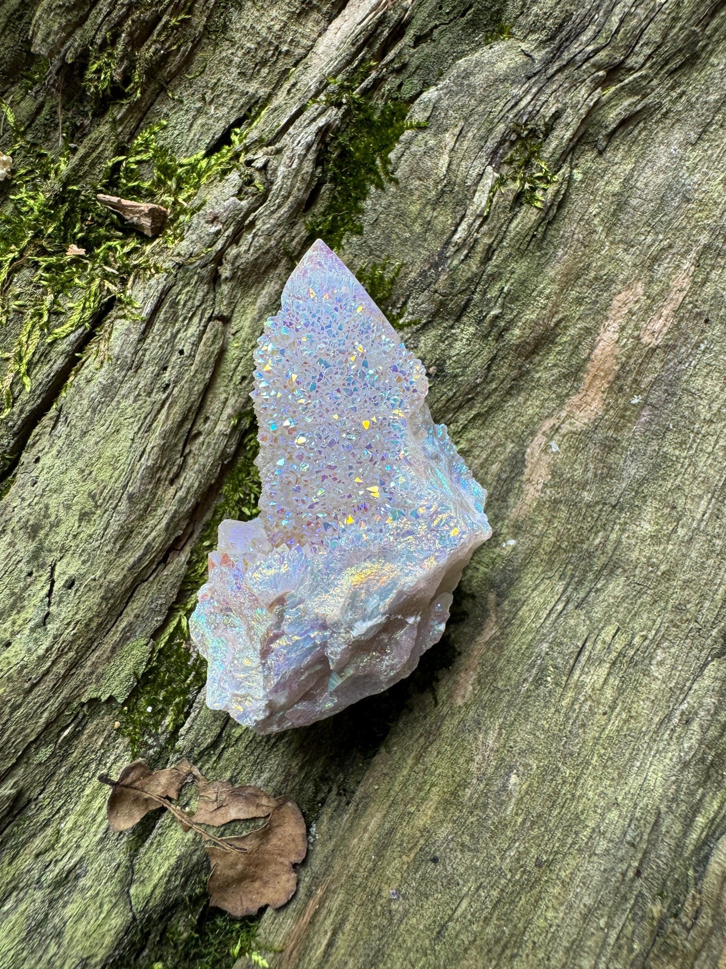 Rainbow Angel Aura Spirit Quartz Point Specimen 38.5g From Mpumalanga South Africa Mineral Crystal