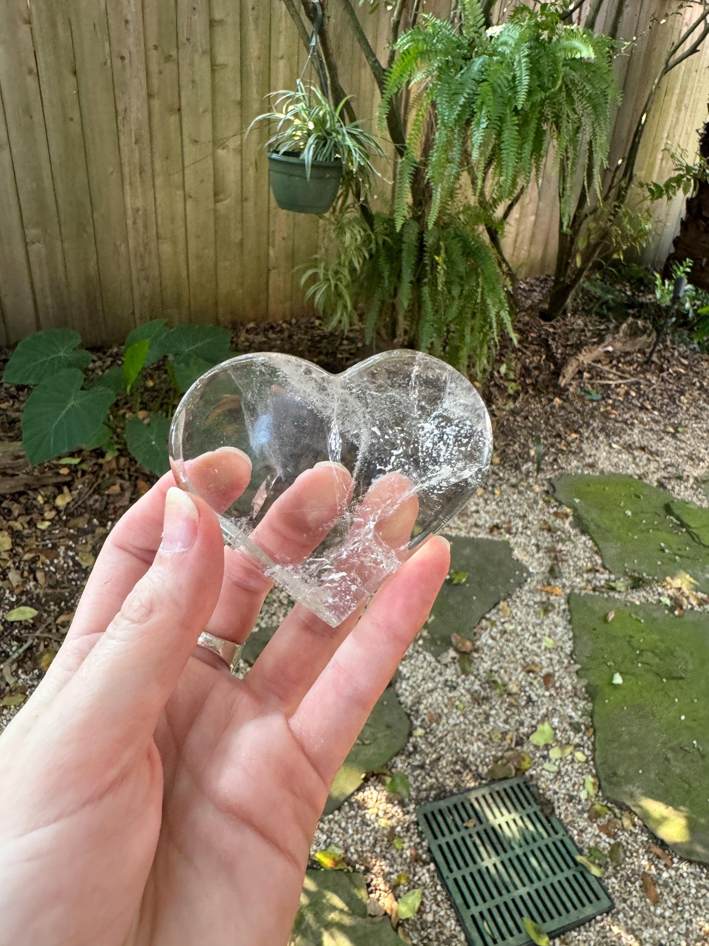 Polished Clear Quartz Heart 174.6g Specimen From Brazil Mineral Crystal