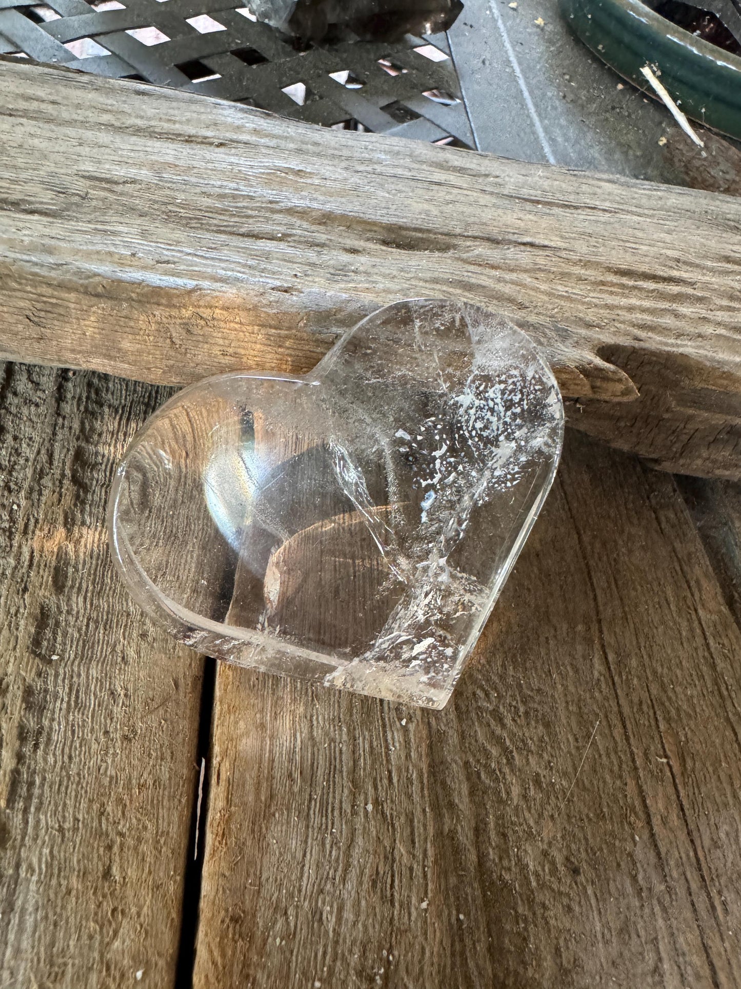 Polished Clear Quartz Heart 174.6g Specimen From Brazil Mineral Crystal