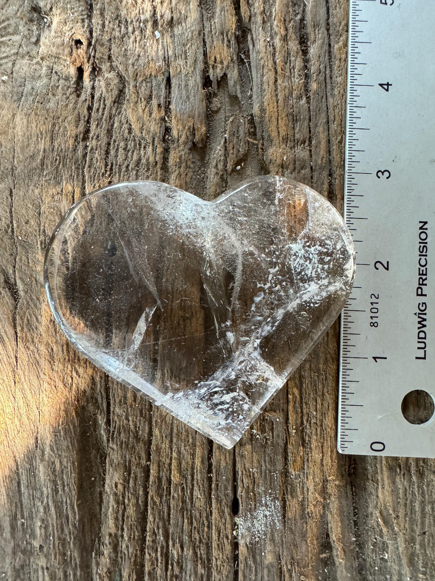 Polished Clear Quartz Heart 174.6g Specimen From Brazil Mineral Crystal